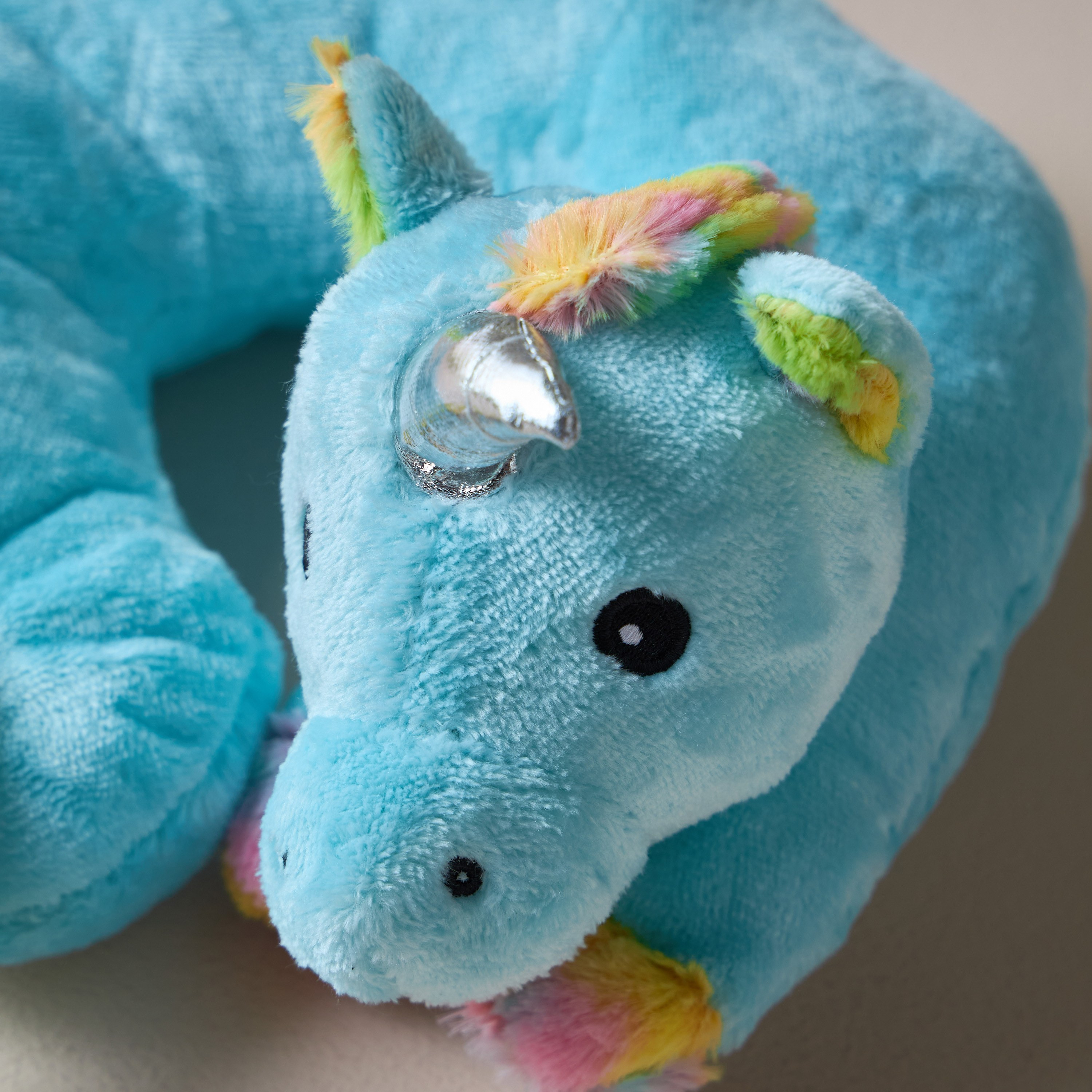 Snowy Unicorn Plush Animal Neck Pillow - 26x27 cm-babyandkids-generalaccessories-travel-image-2