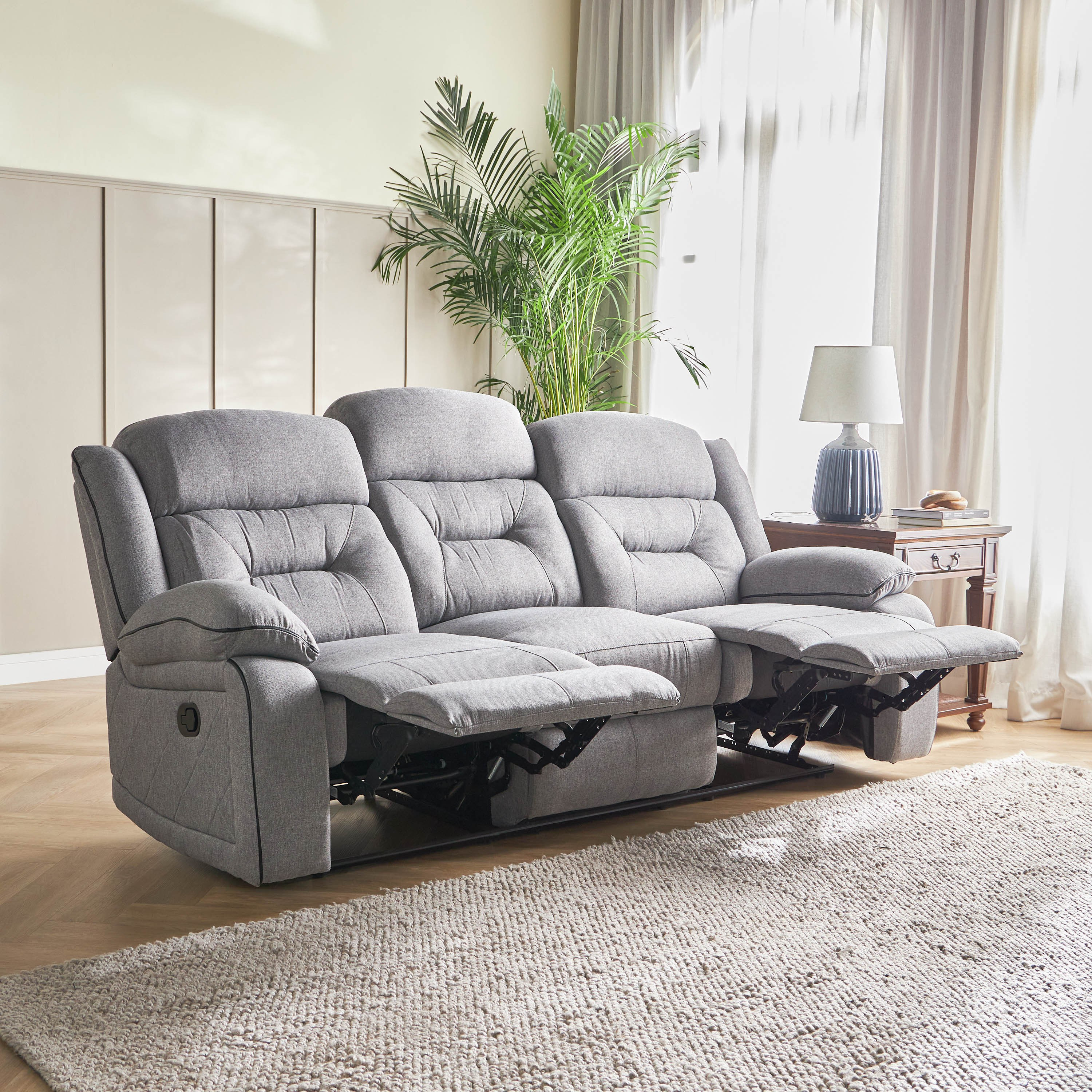 Shop Odyssey 3Seater Fabric Recliner Online Home centre UAE