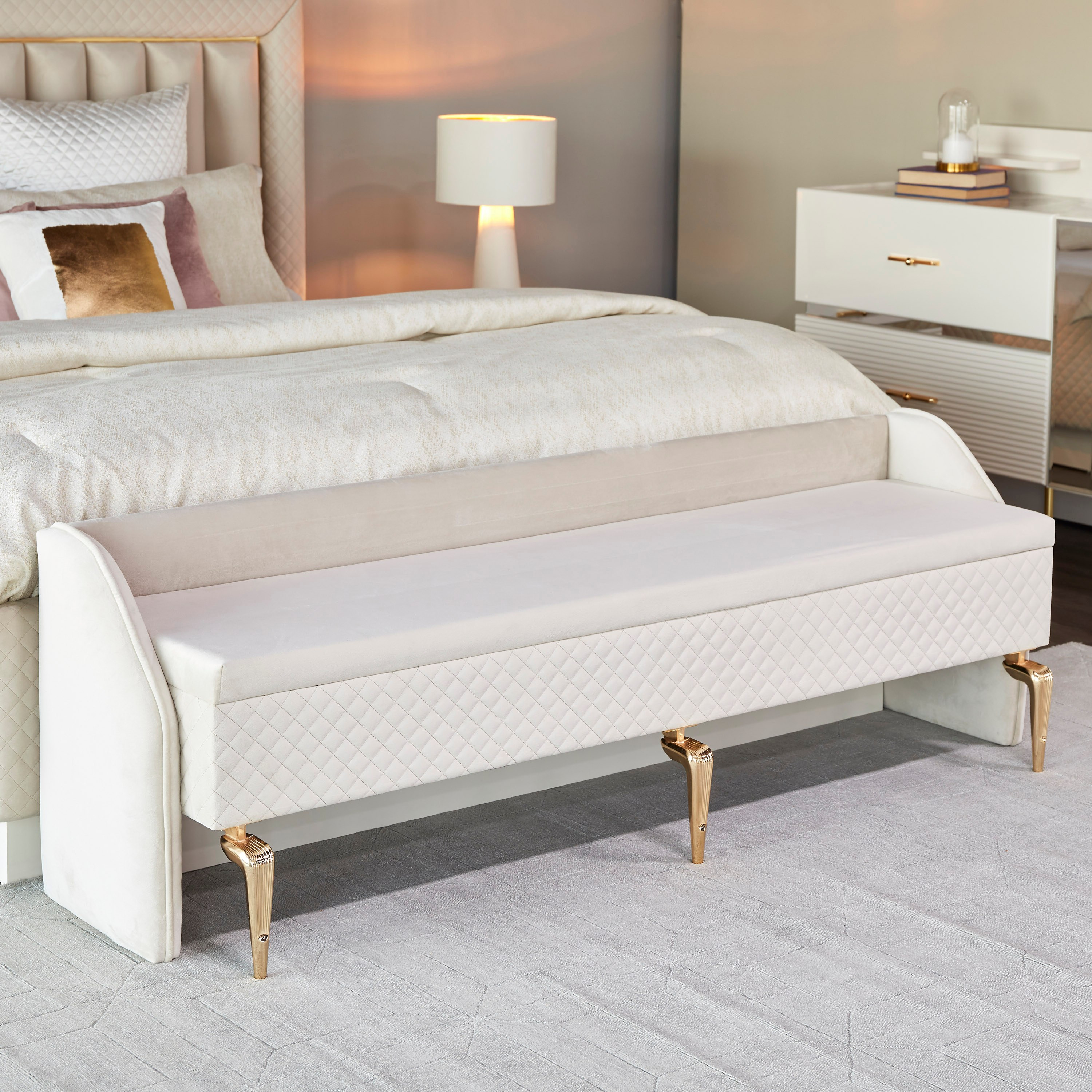 Padded deals bedroom bench