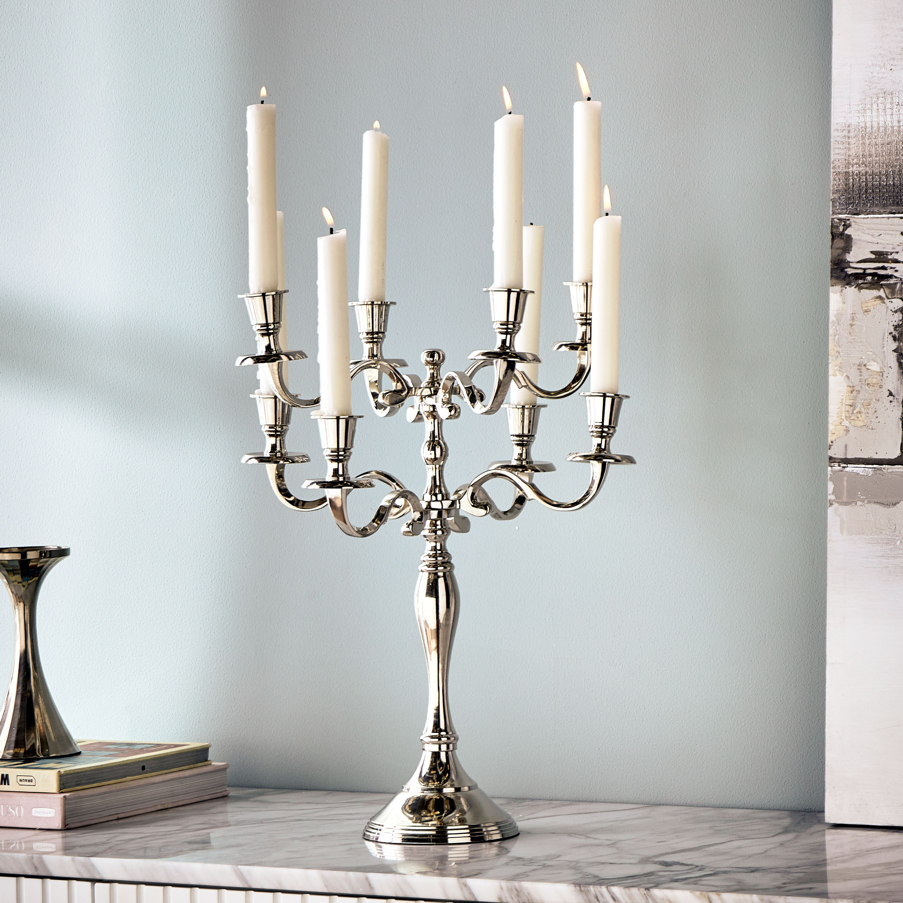 Essential Metal Taper Candelabra Lantern - 42 cm-household-decor-candleholdersandlanterns-image-2