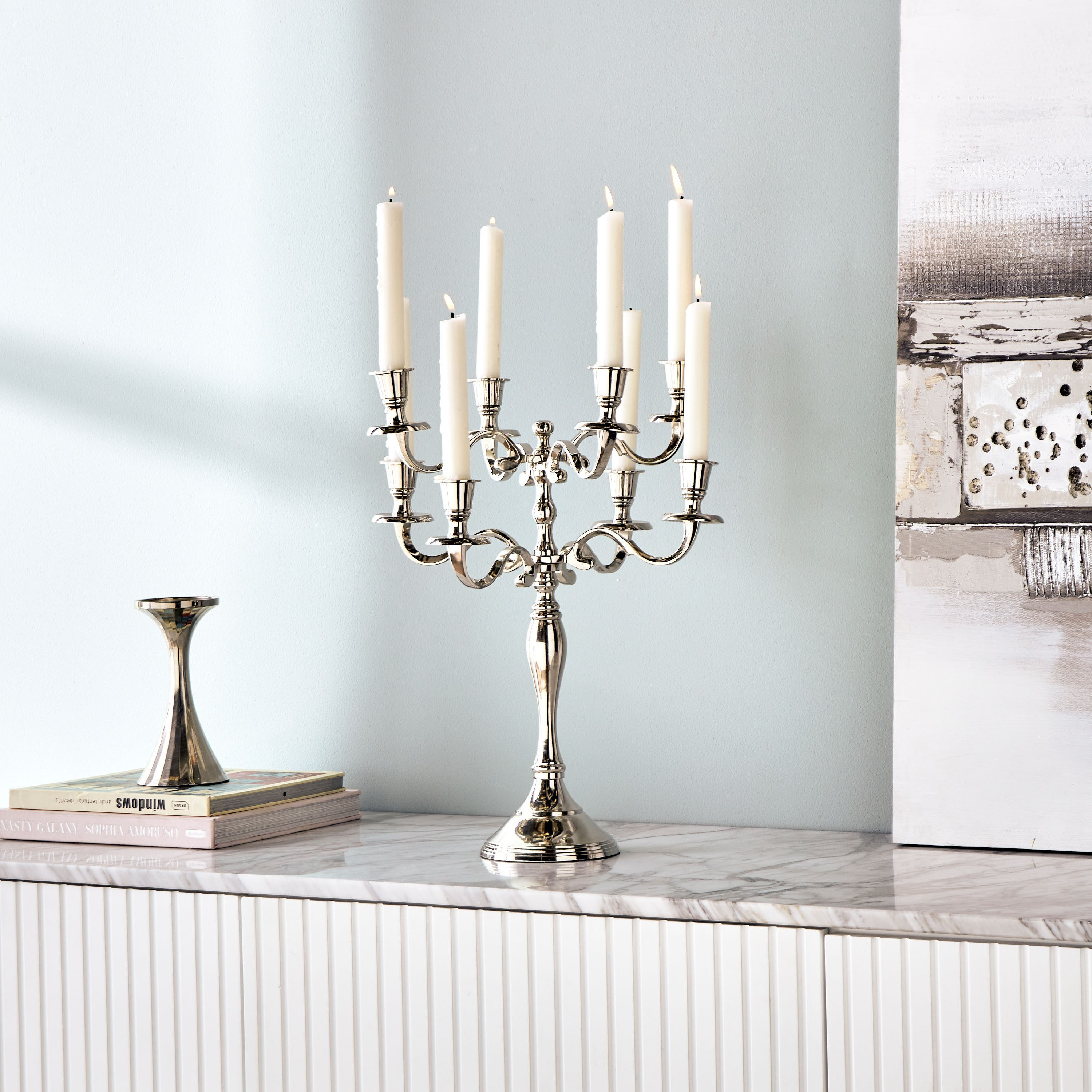 Essential Metal Taper Candelabra Lantern - 42 cm-household-decor-candleholdersandlanterns-image-6