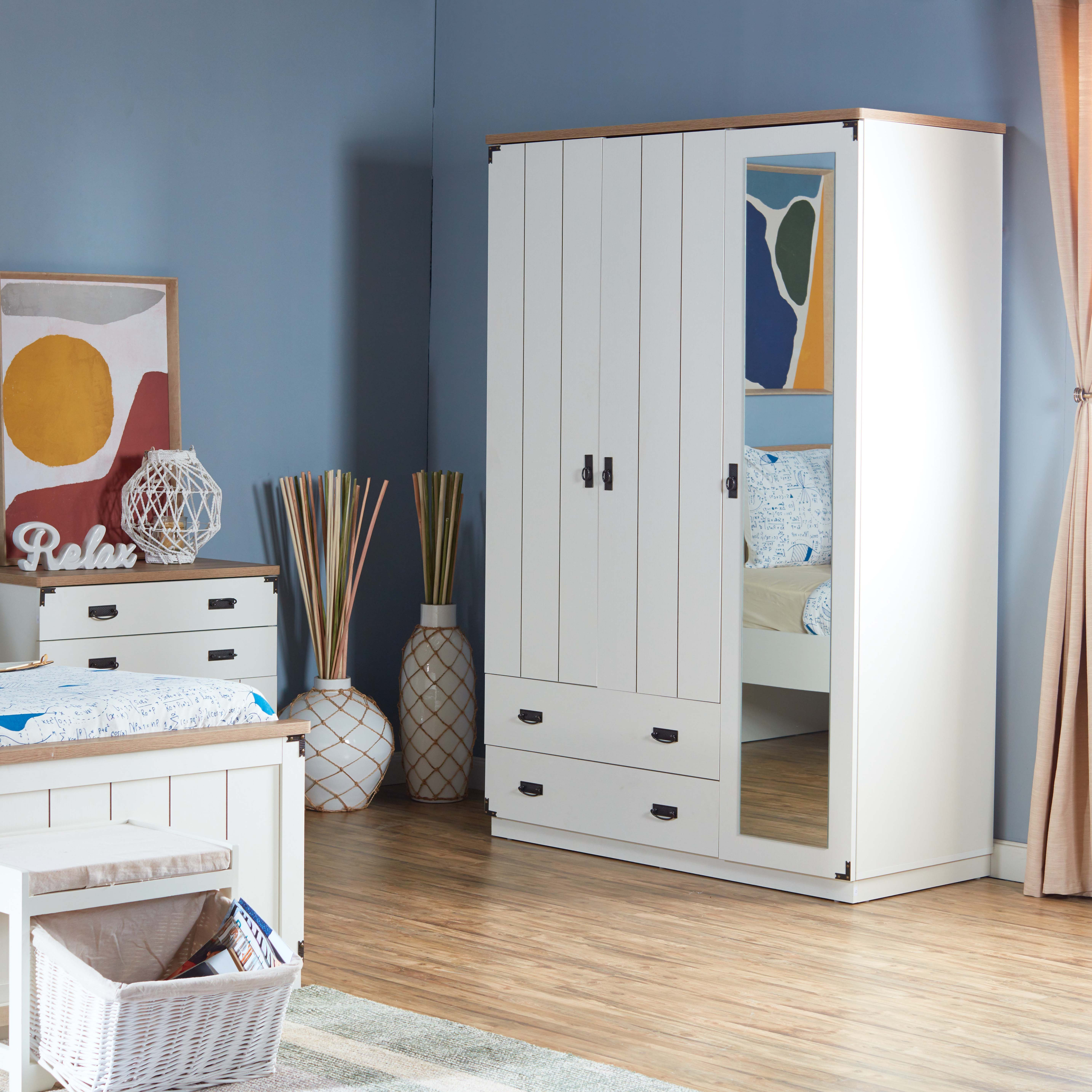 خزانة ملابس 3 أبواب بأدراج - ليون-babyandkids-roomfurniture-wardrobes-image-3
