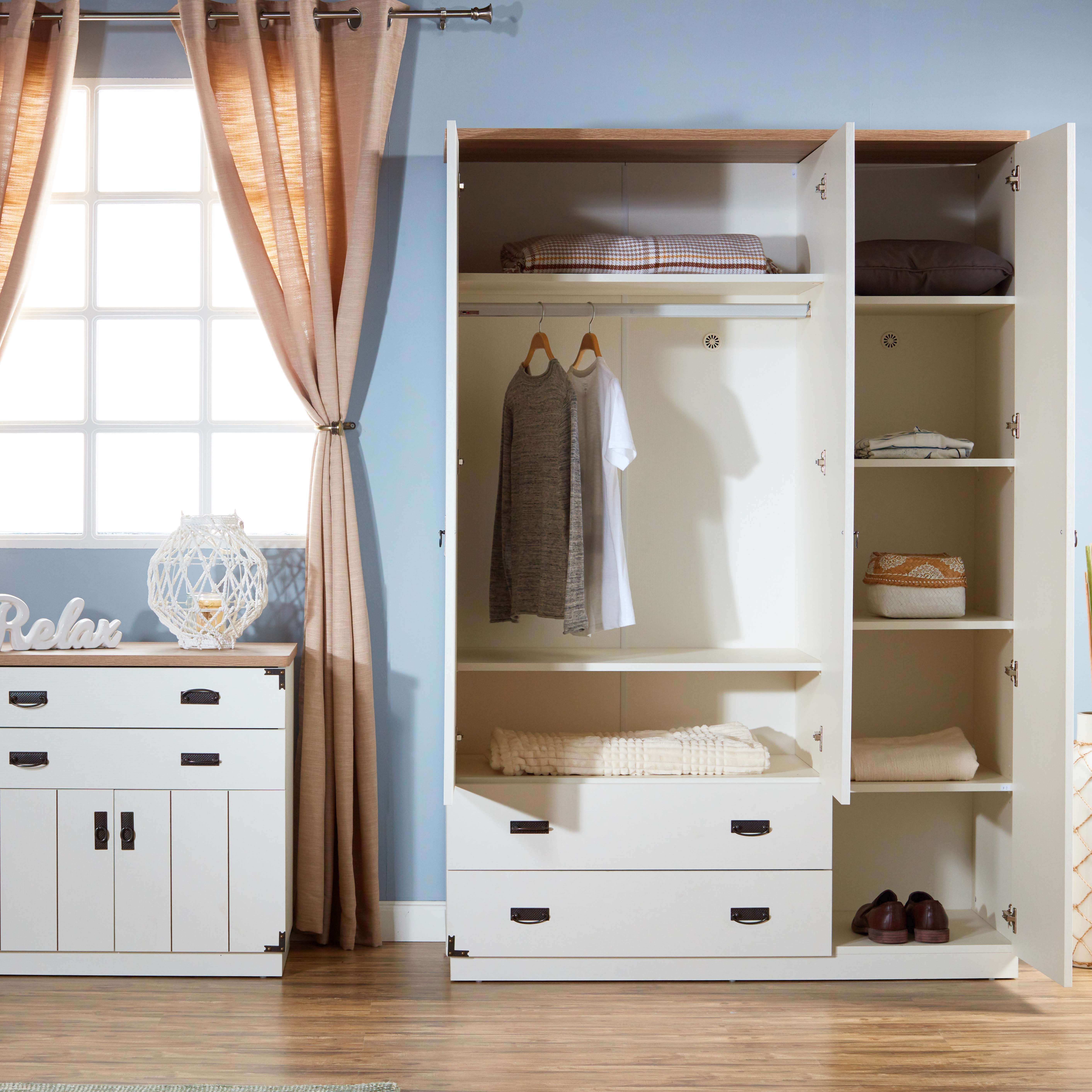 خزانة ملابس 3 أبواب بأدراج - ليون-babyandkids-roomfurniture-wardrobes-image-4