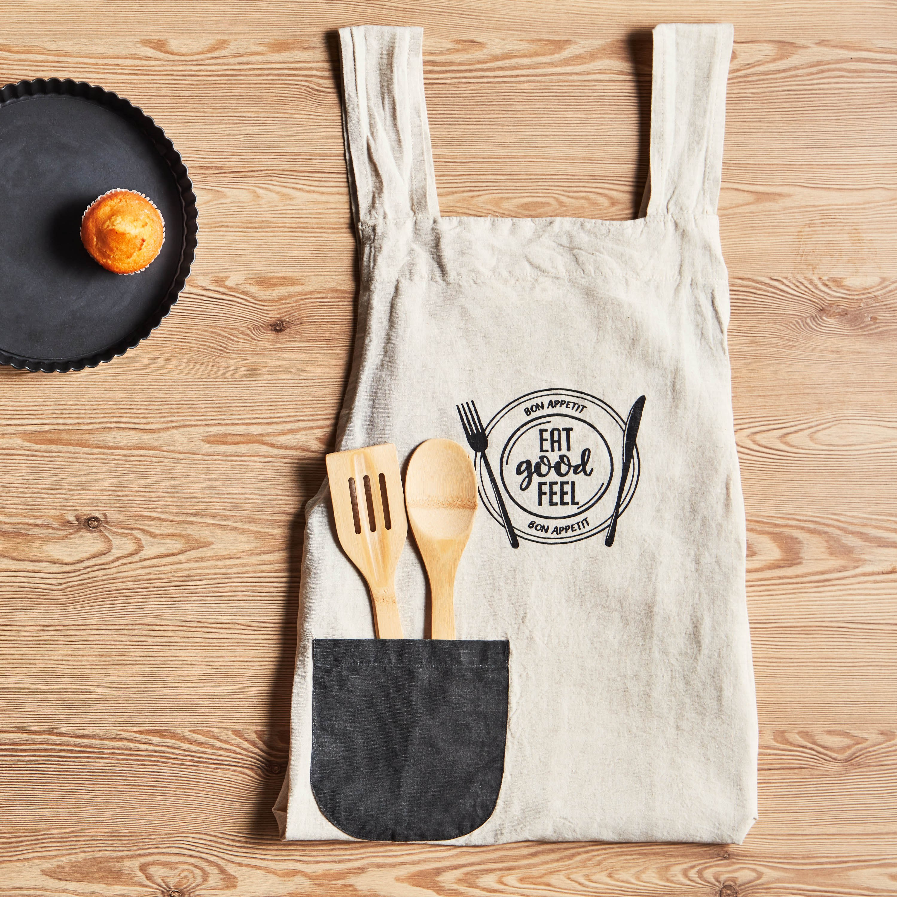 Vintage Linen Apron - 90x90 cm-household-kitchen-kitchenlinen-apronsmittsandpotholders-image-1