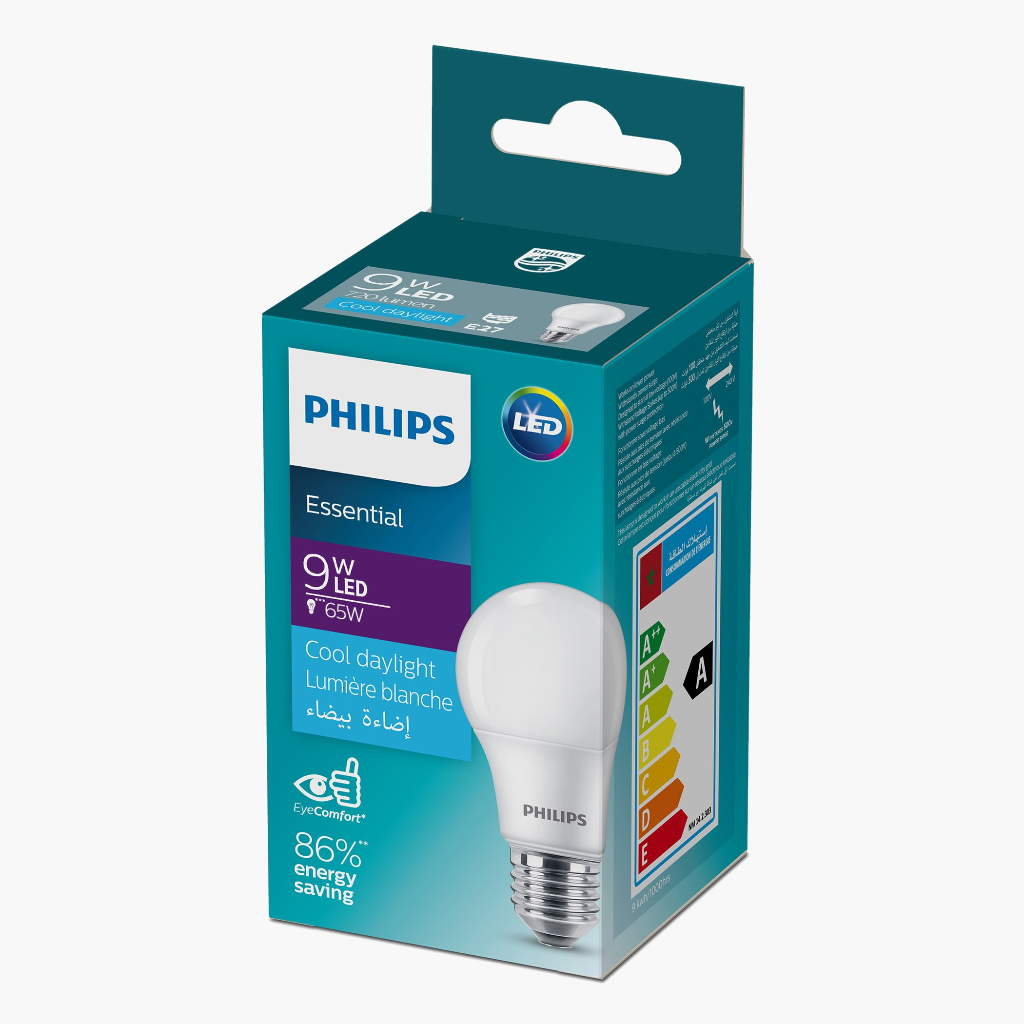 Philips LED Bulb - E27 9W Cool Daylight-household-lighting-bulbsandbatteries-bulbs-image-2