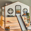 Trevor Treehouse LED Play Twin Bed with Slide and Hammock - 90x200 cm-kids-kidsbeds-bunkandloftbeds-image-1