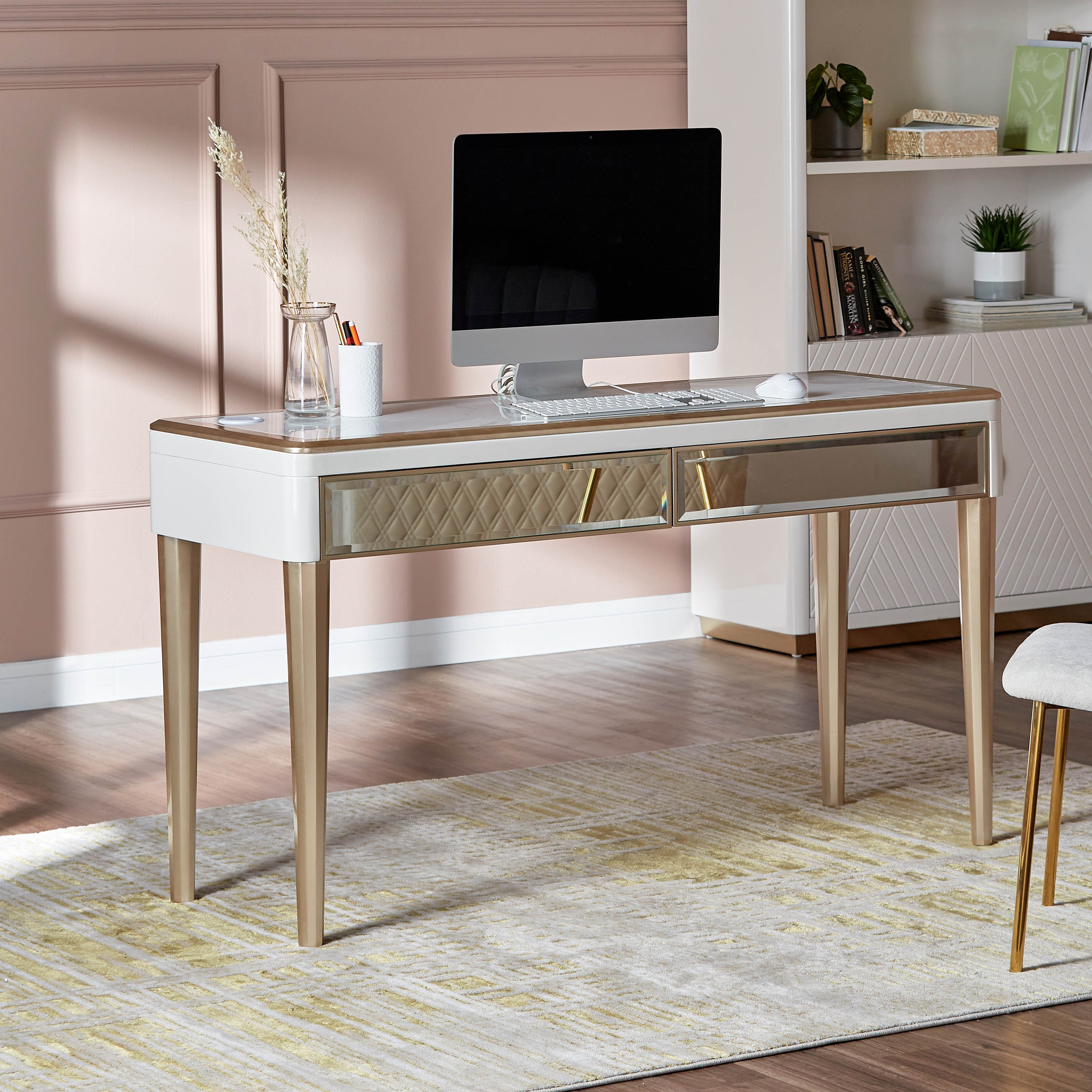 angelette glass desk