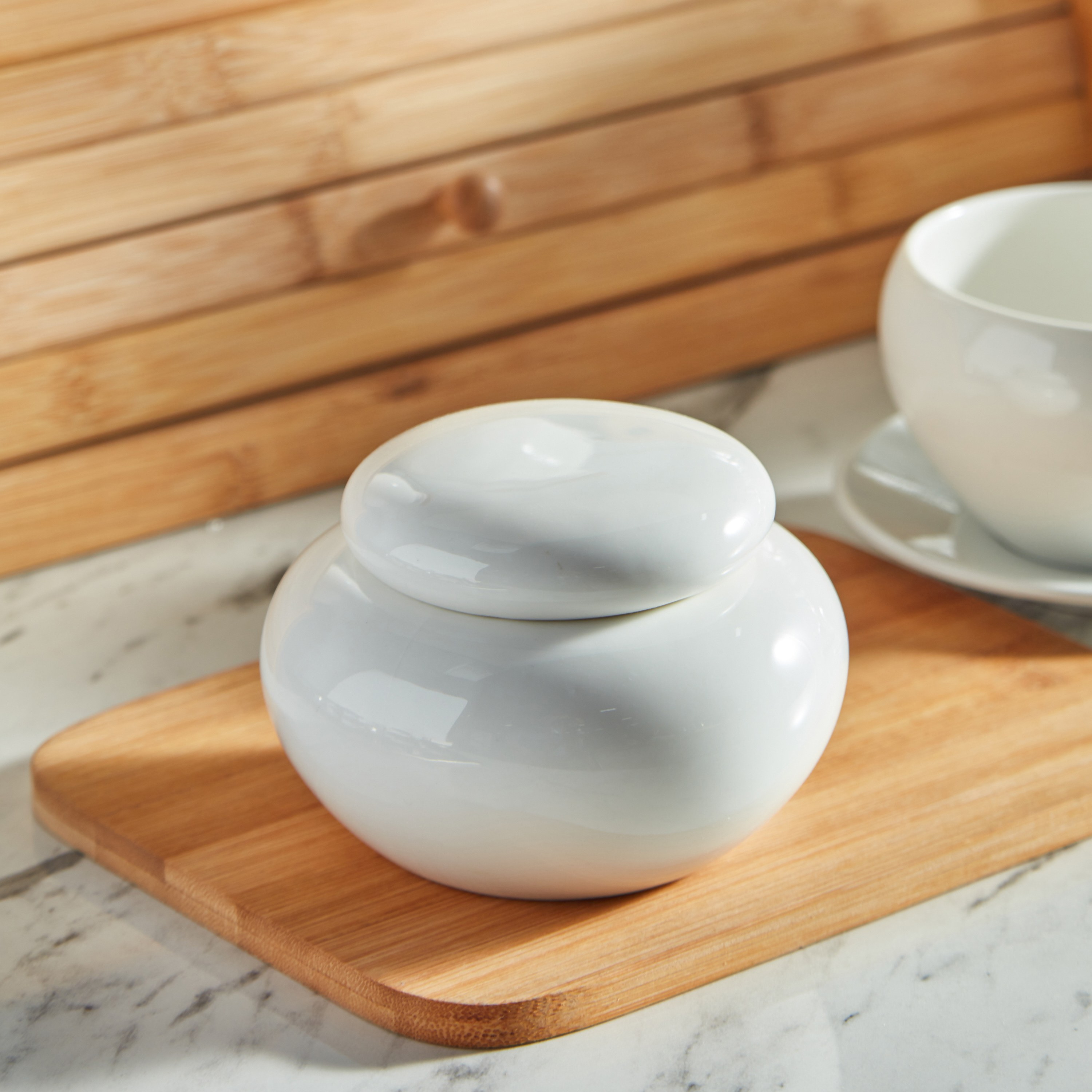 Pebble Porcelain Sugar Pot - 250 ml-household-dining-dinnerware-dinnerwarecollections-image-1