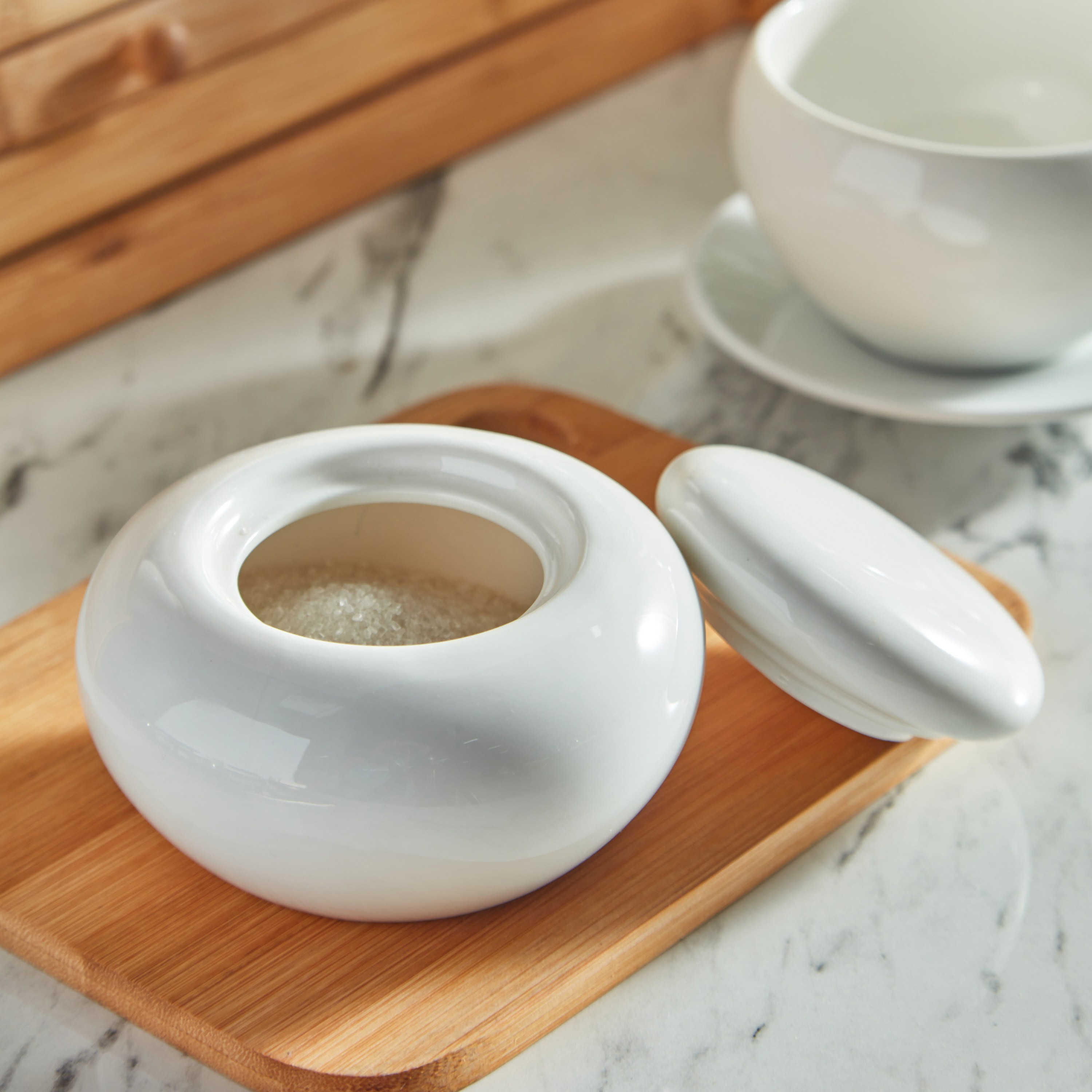 Pebble Porcelain Sugar Pot - 250 ml-household-dining-dinnerware-dinnerwarecollections-image-2