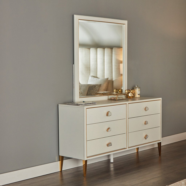 Shop Arlene 6-Drawer Dresser with Mirror Online | Home centre UAE