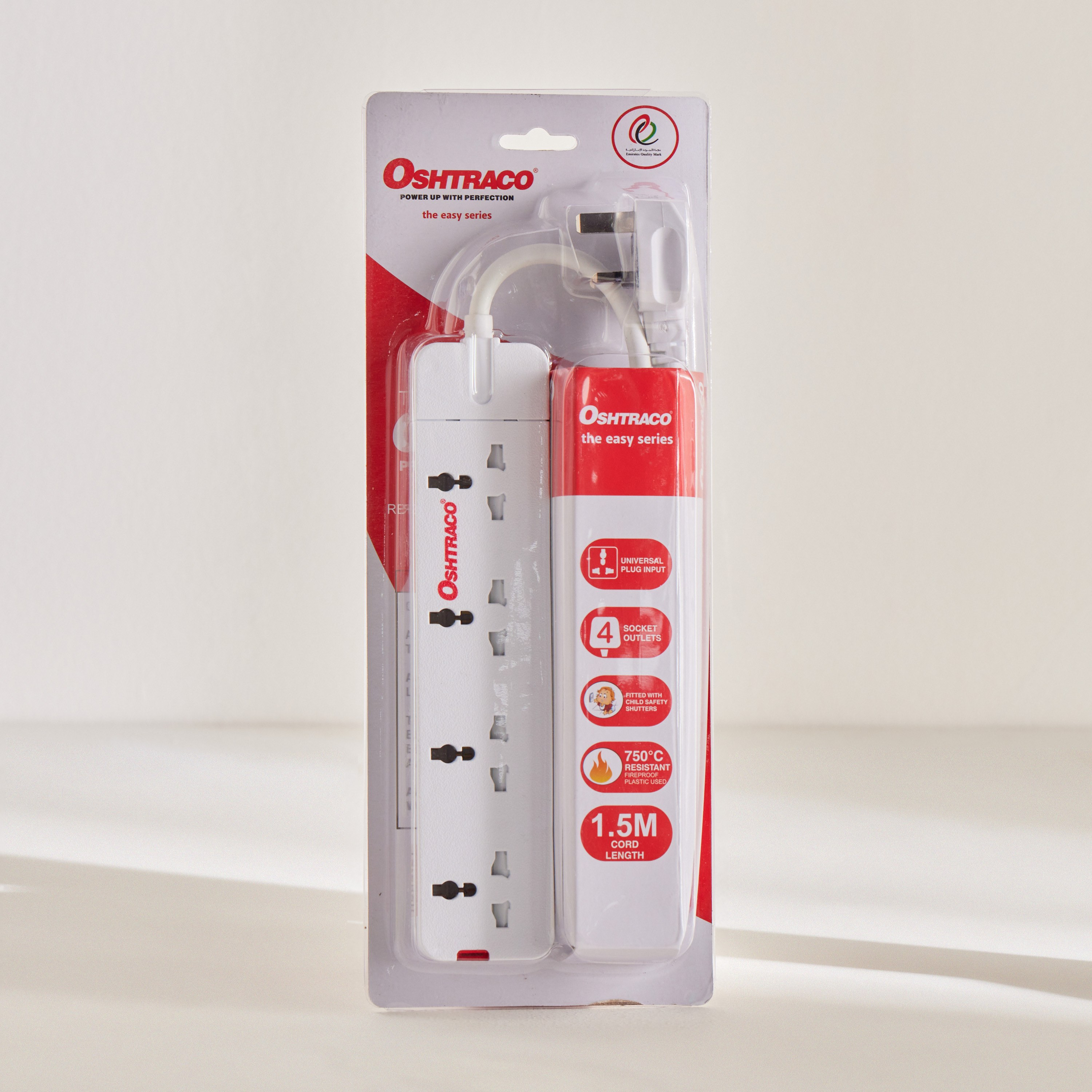 مشترك تمديد يونيفرسال 1.5 متر رباعي الاتجهات - أوشتراكو-household-lighting-electricalaccessories-image-1