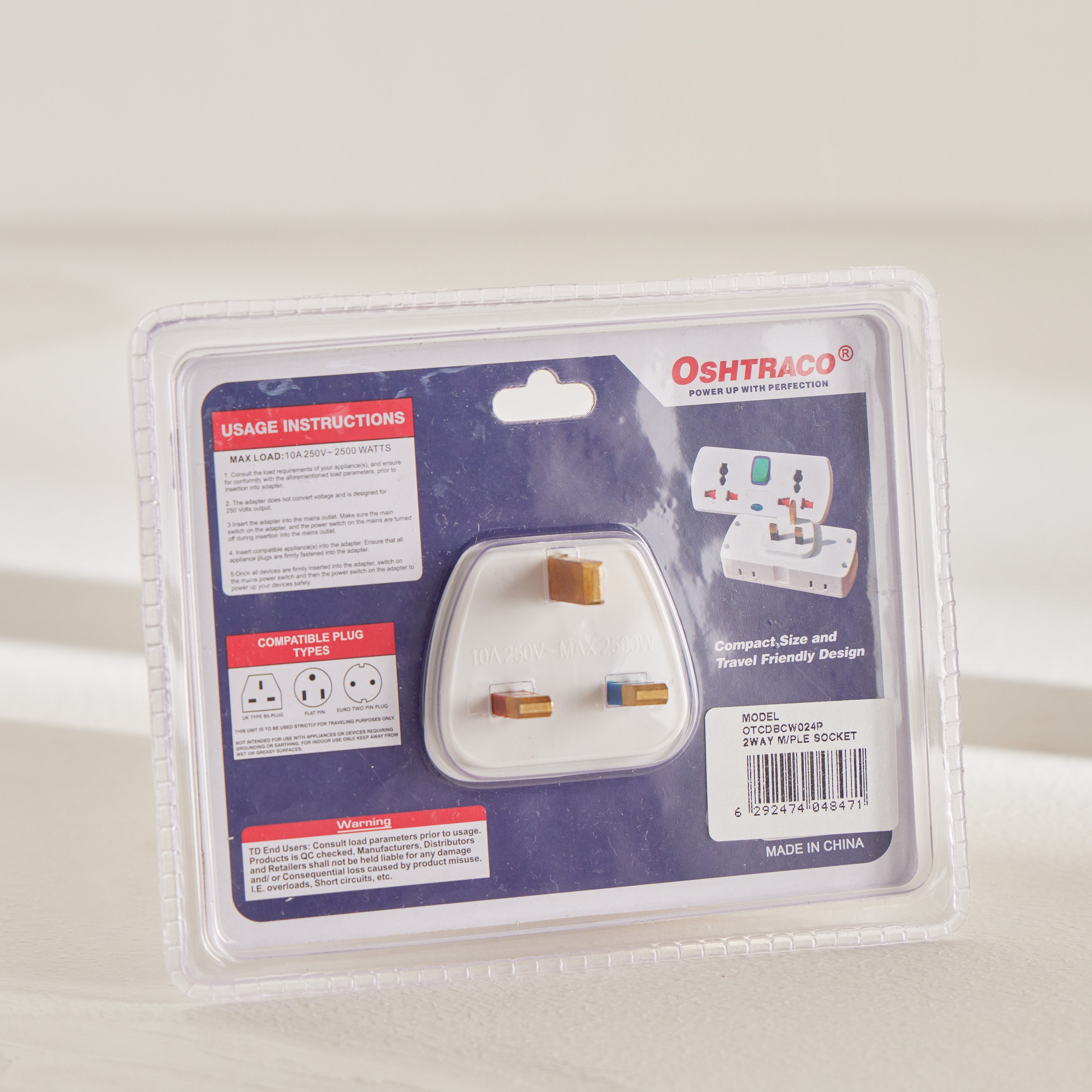 Oshtraco 2-Way Multi Socket-household-lighting-electricalaccessories-image-2