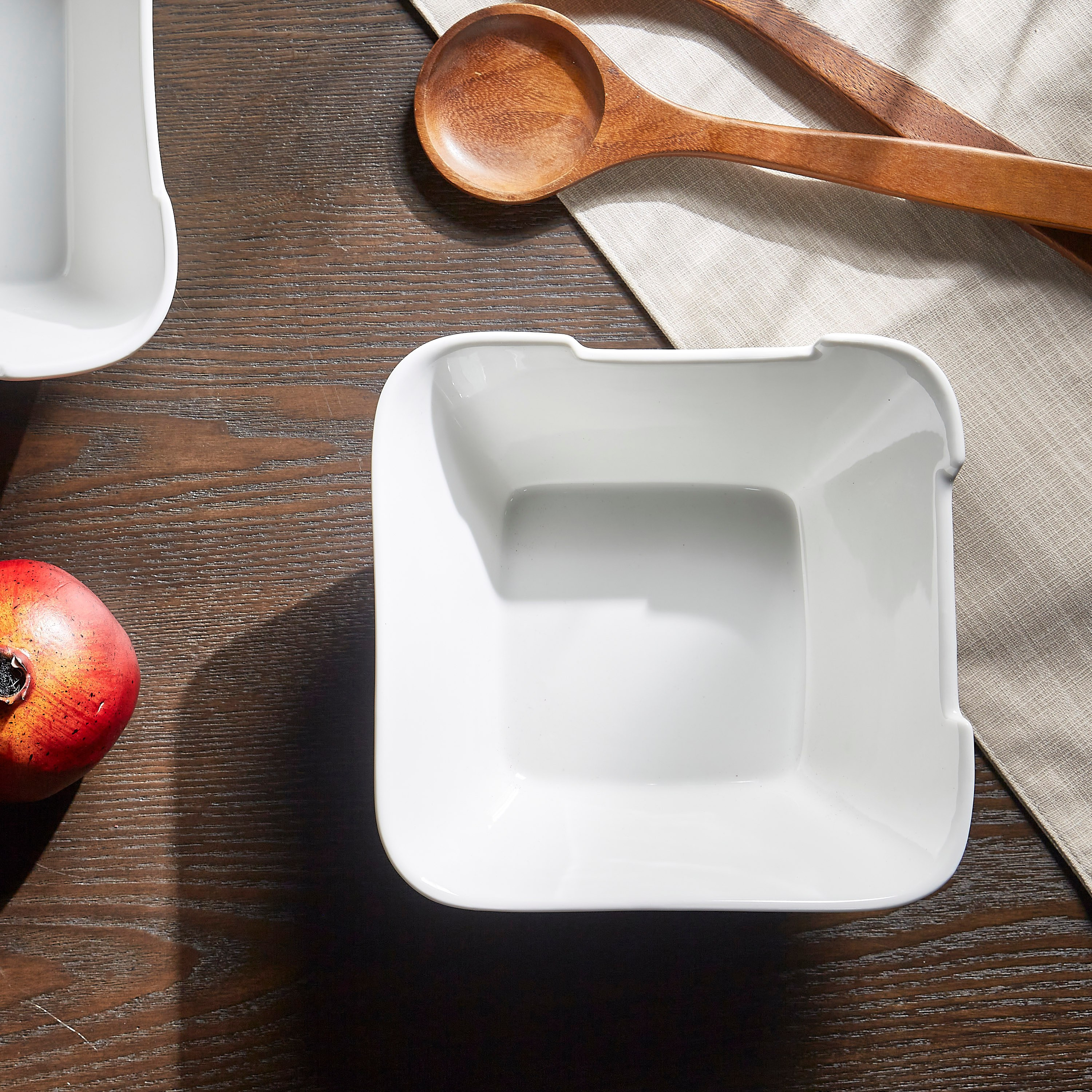Veton Porcelain Square Bowl - 20 cm-household-dining-dinnerware-bowls-image-1