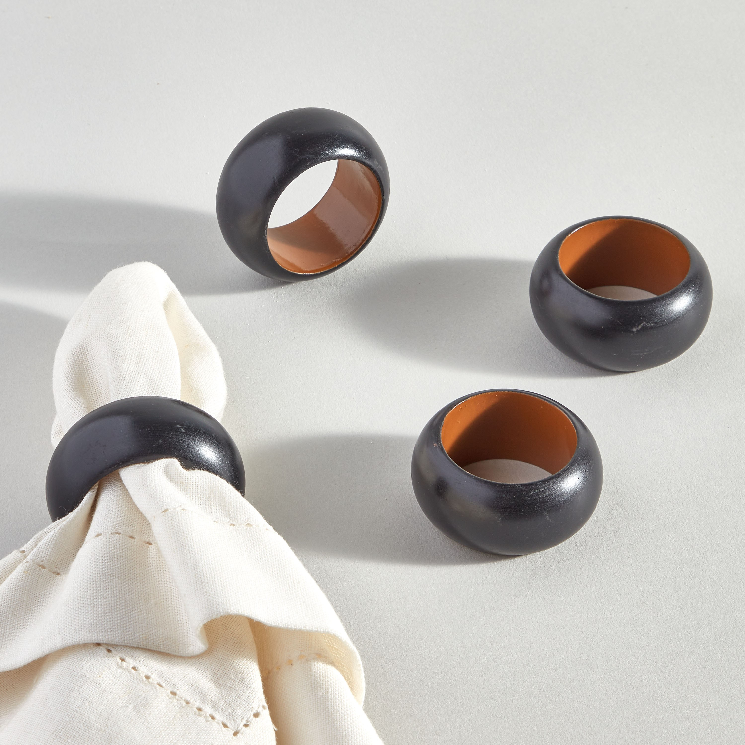 Lavida 4-Piece Napkin Ring Set - 4 cm-household-dining-tablelinen-napkinsandaccessories-image-1