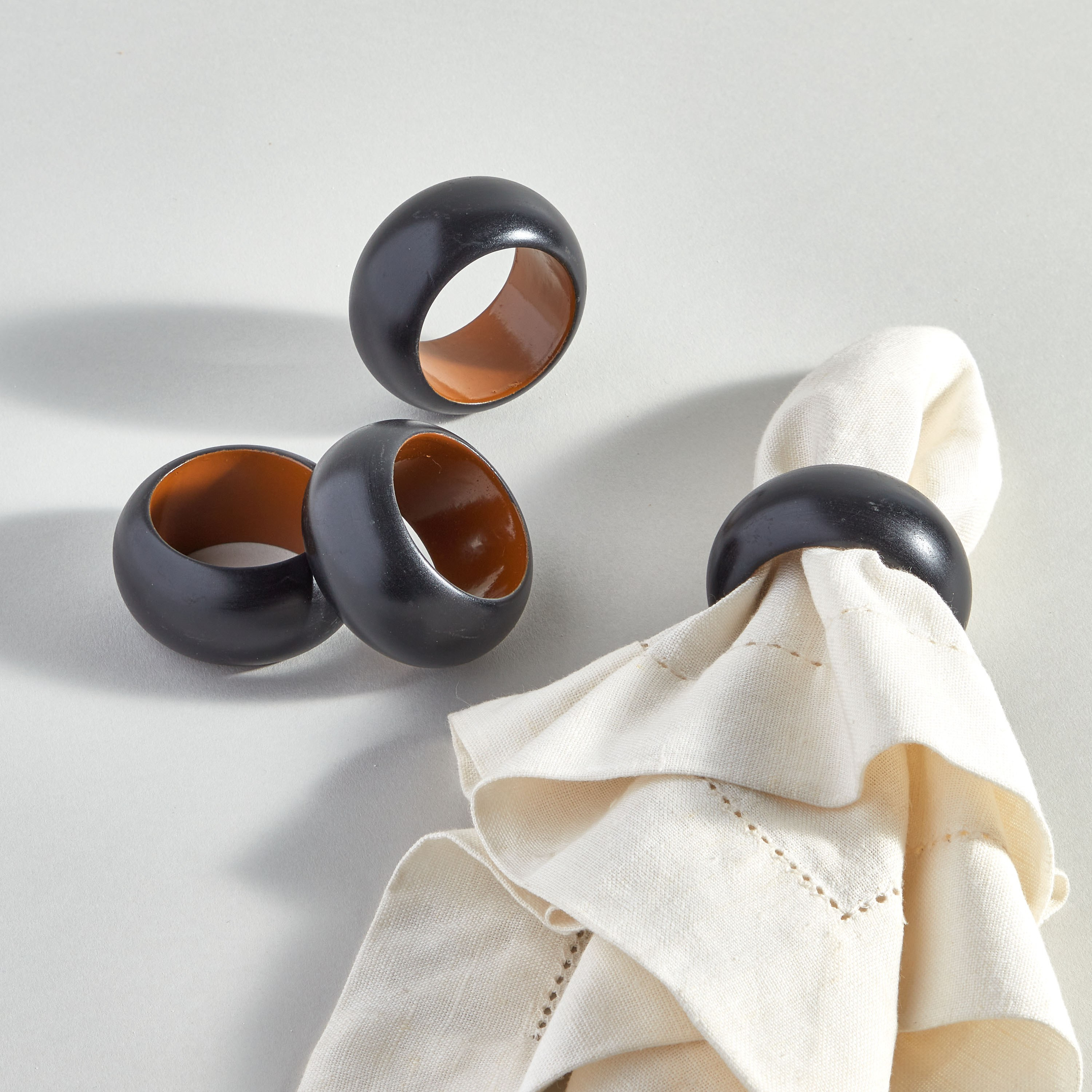 Lavida 4-Piece Napkin Ring Set - 4 cm-household-dining-tablelinen-napkinsandaccessories-image-2