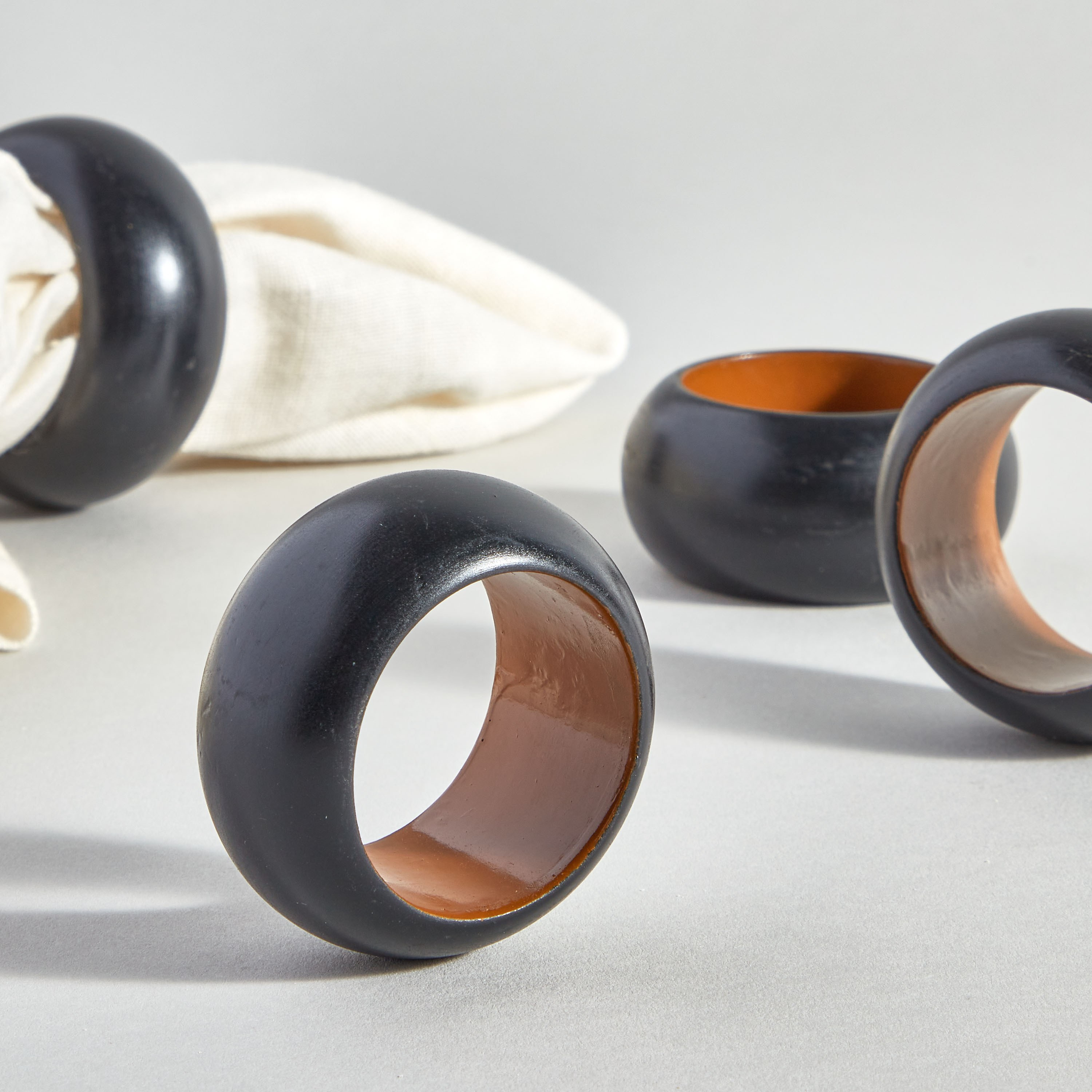 Lavida 4-Piece Napkin Ring Set - 4 cm-household-dining-tablelinen-napkinsandaccessories-image-3