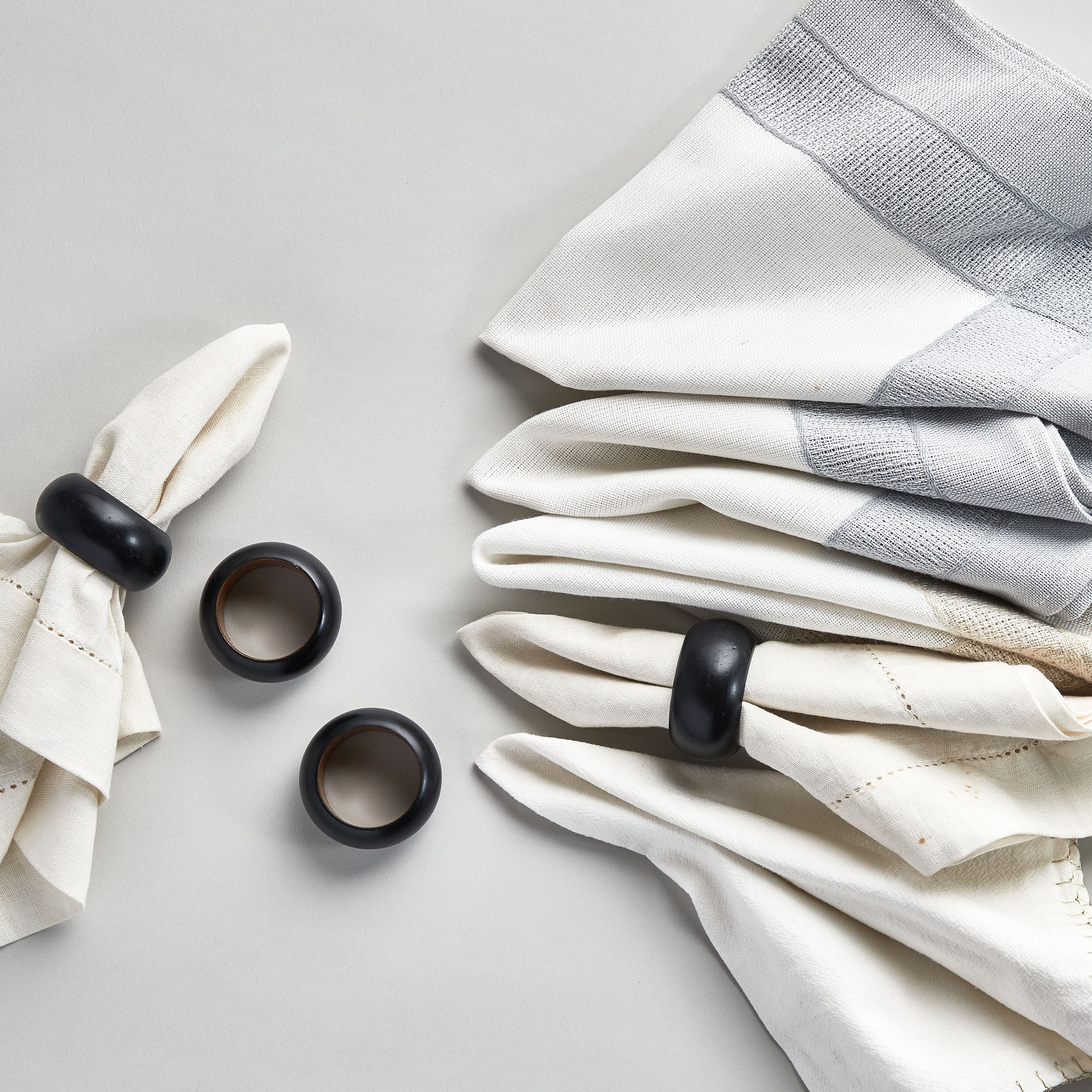 Lavida 4-Piece Napkin Ring Set - 4 cm-household-dining-tablelinen-napkinsandaccessories-image-4