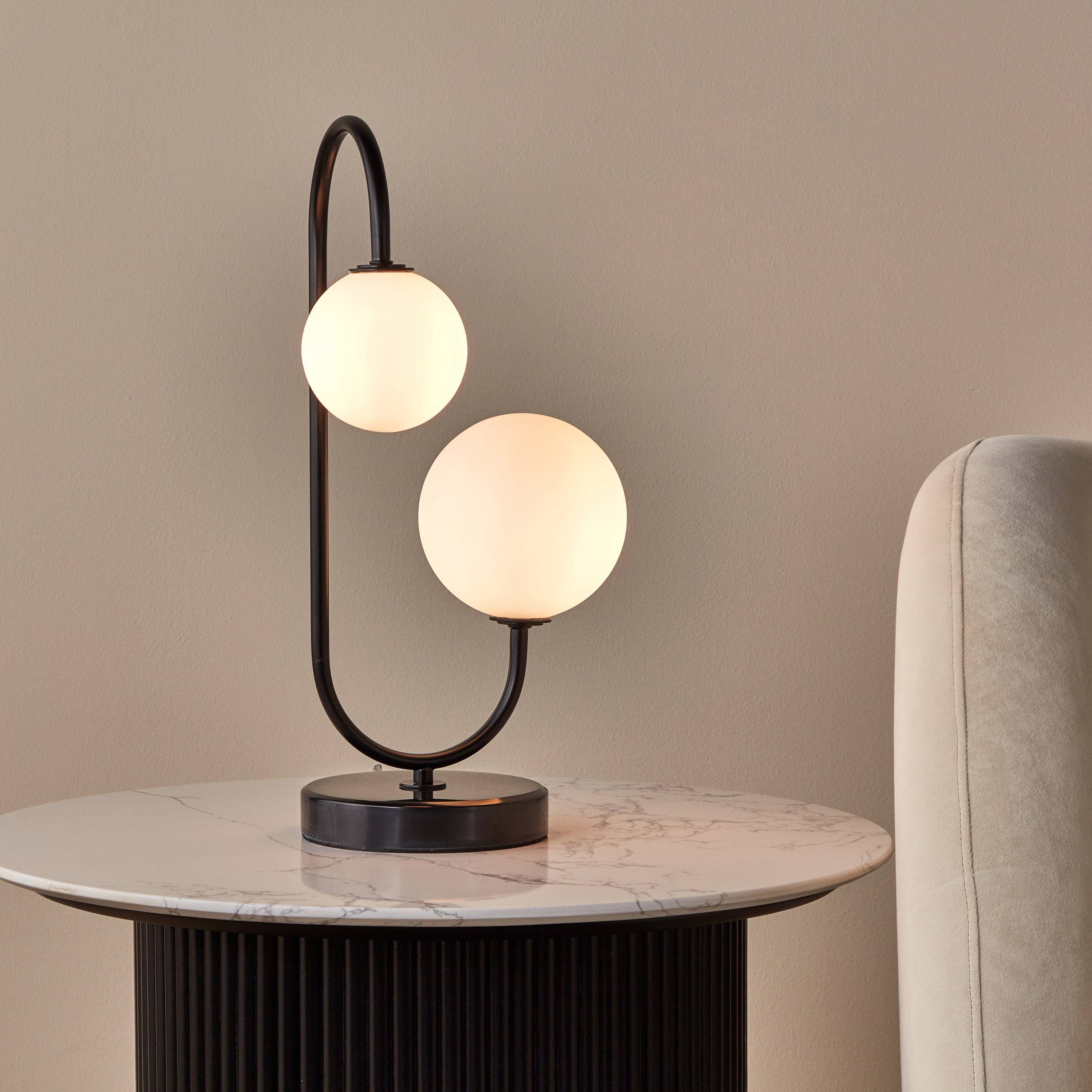 Archaic Metal Table Lamp - 47 cm