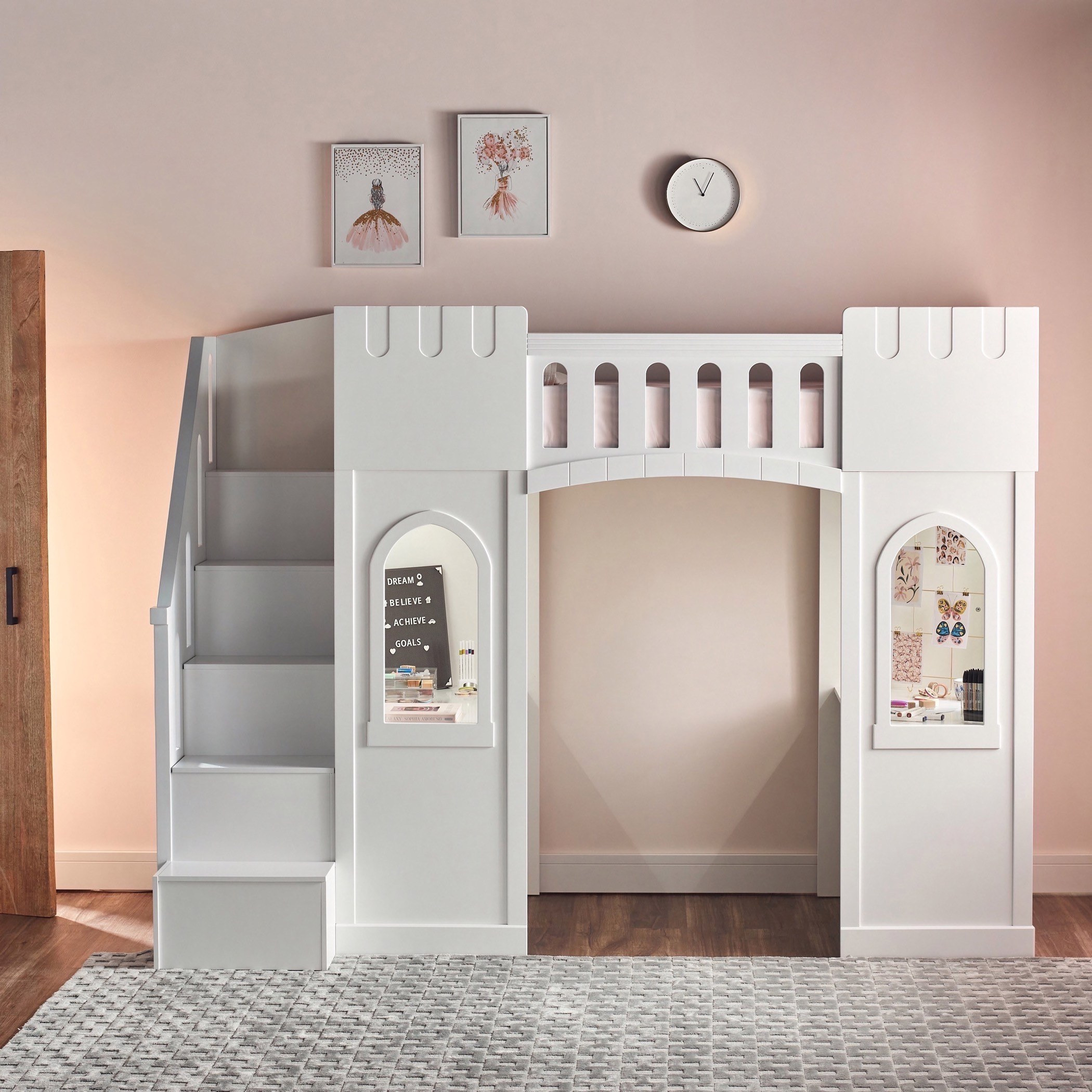 Castle Twin Loft Bed 90x200 cm