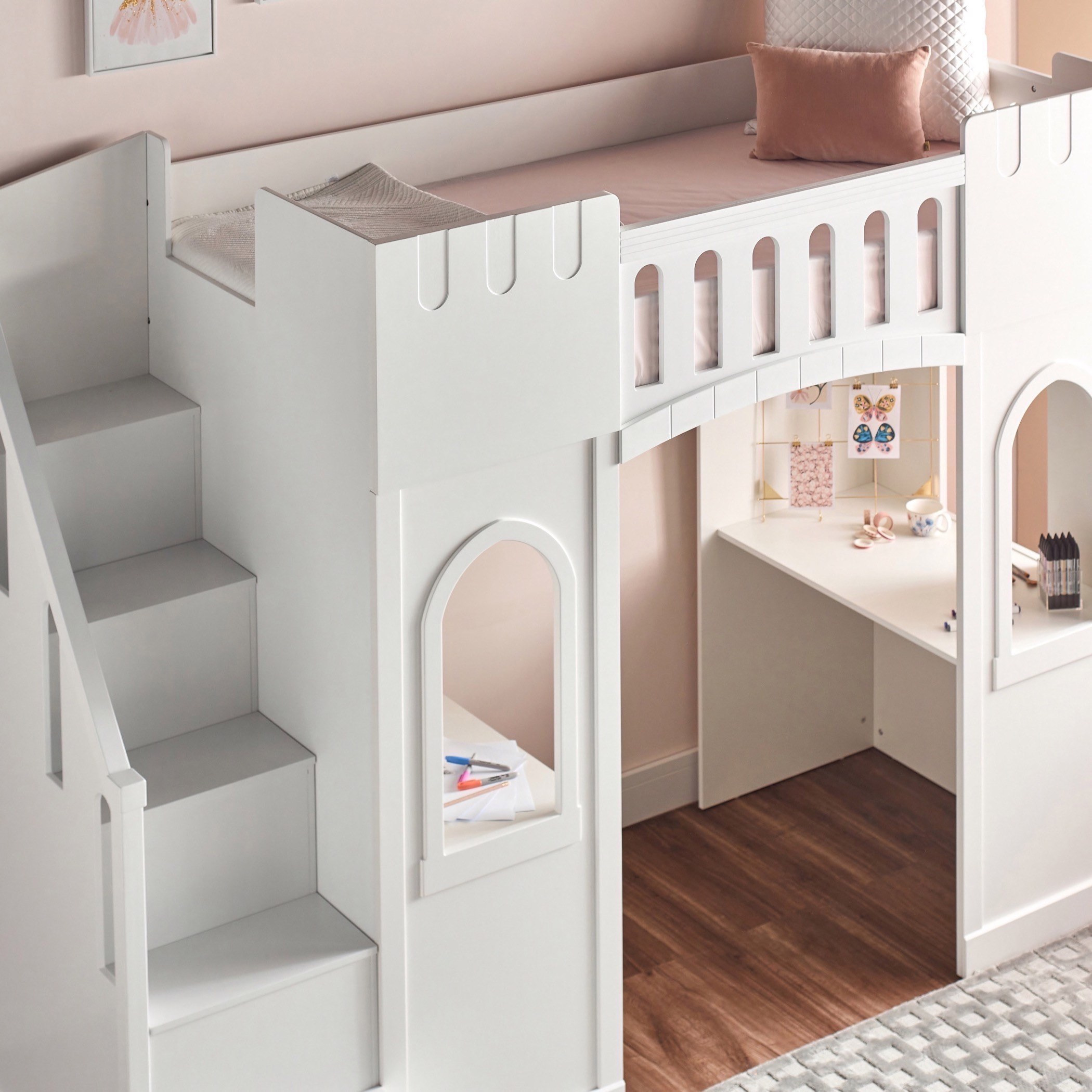 Pottery barn store castle loft bed