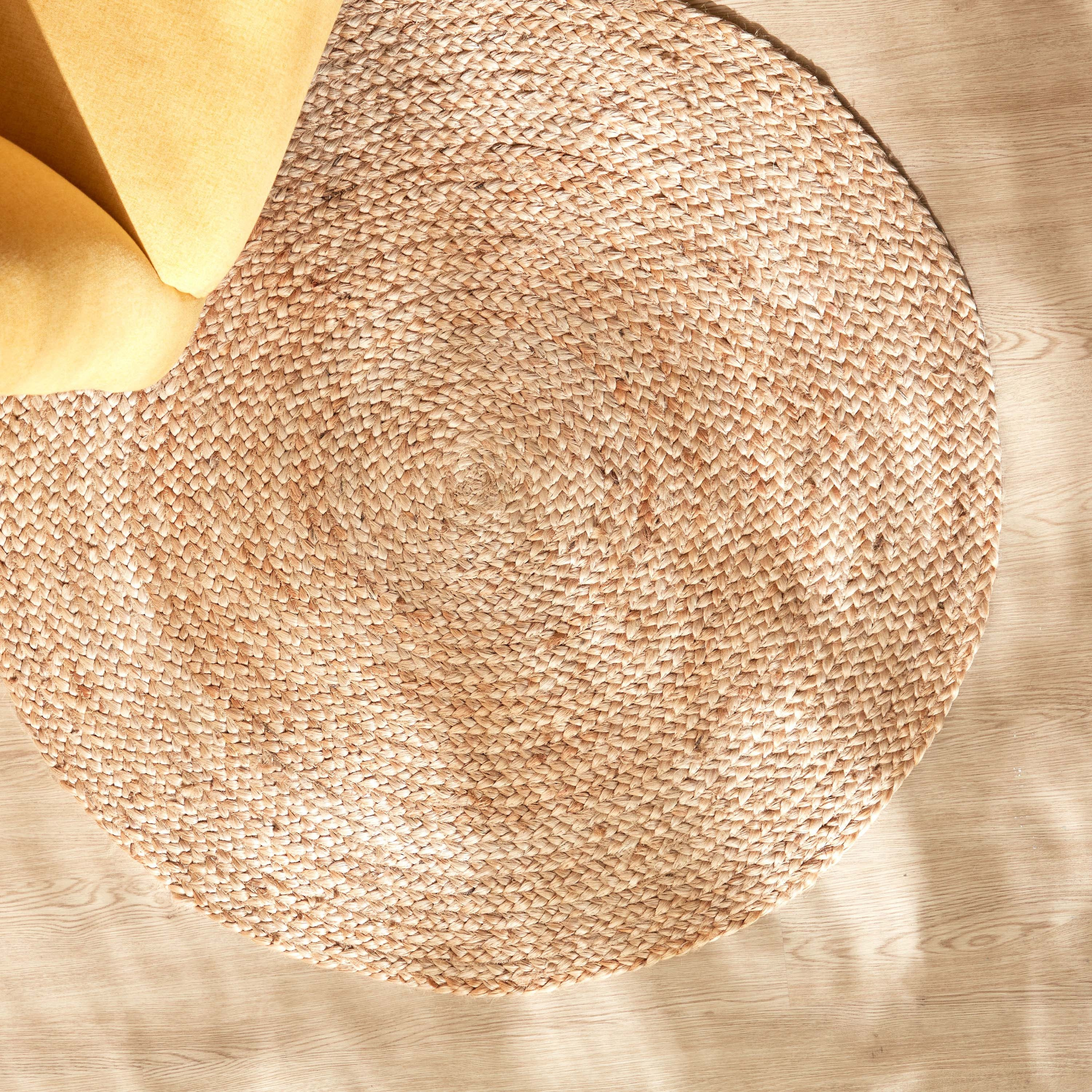 Nature Swirl Jute Rug - 90 cm
