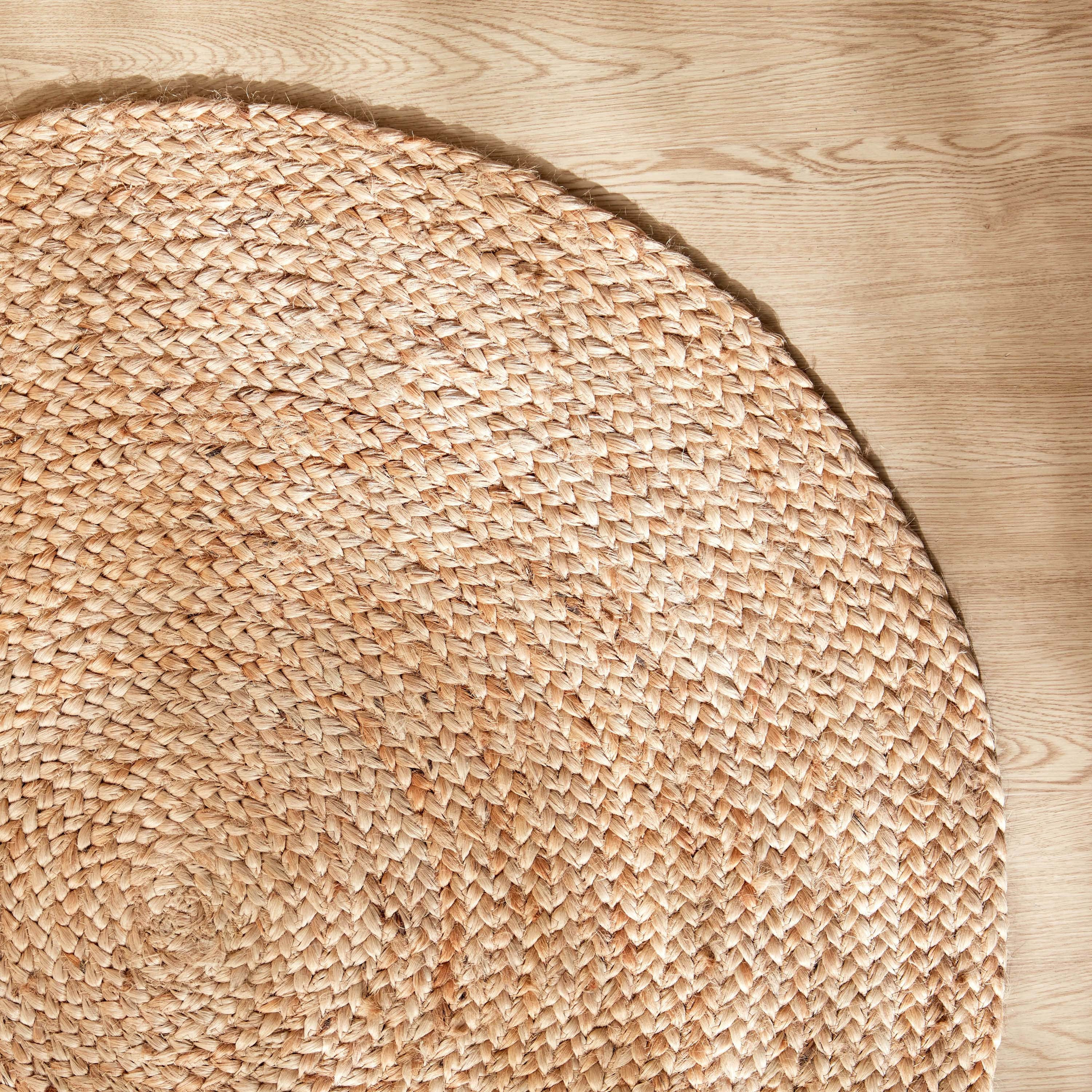 Nature Swirl Jute Rug - 90 cm-household-rugsandcarpets-rugs-image-3