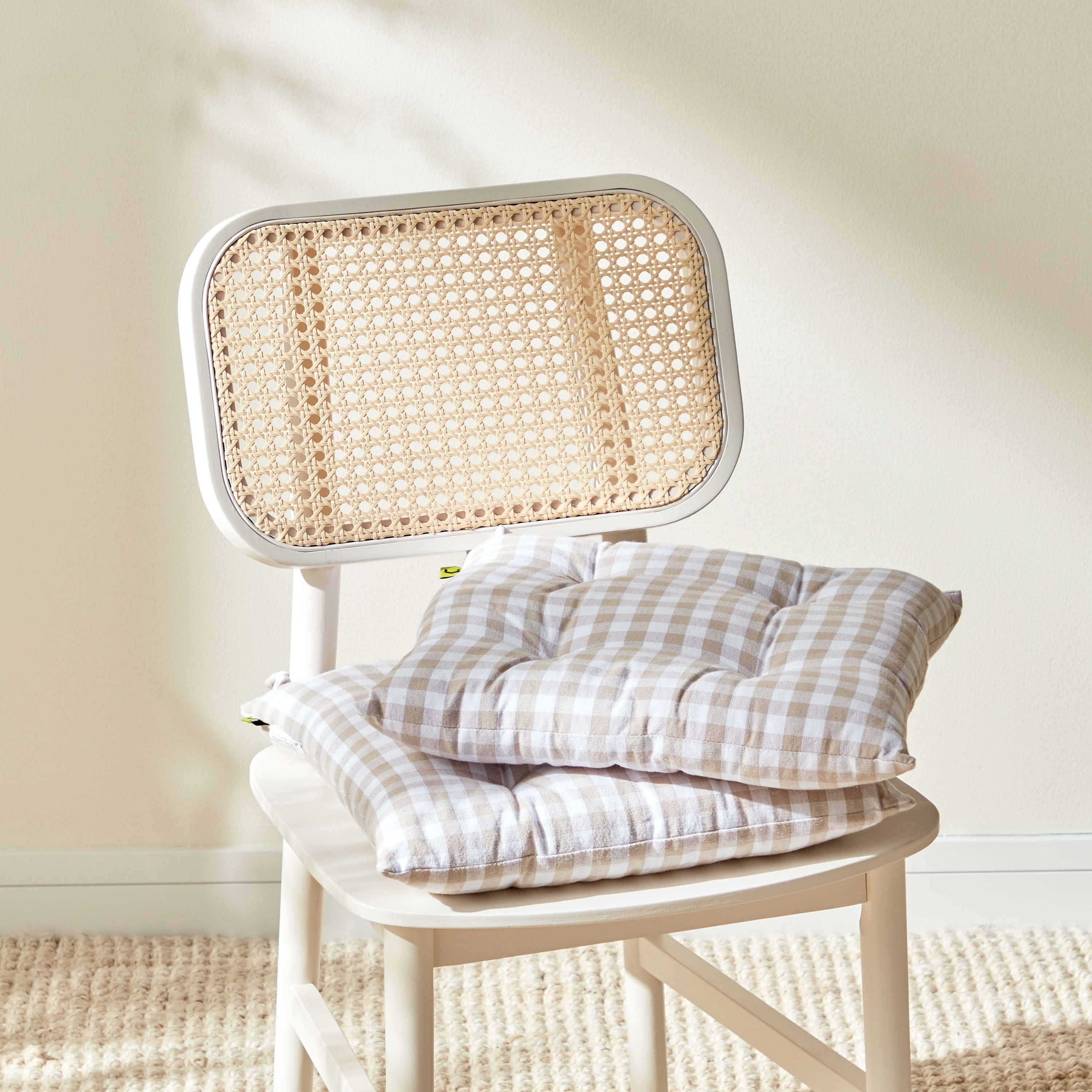 Shop Gingham 2 Piece Chair Pad Set 40x40 cm Online Home Centre