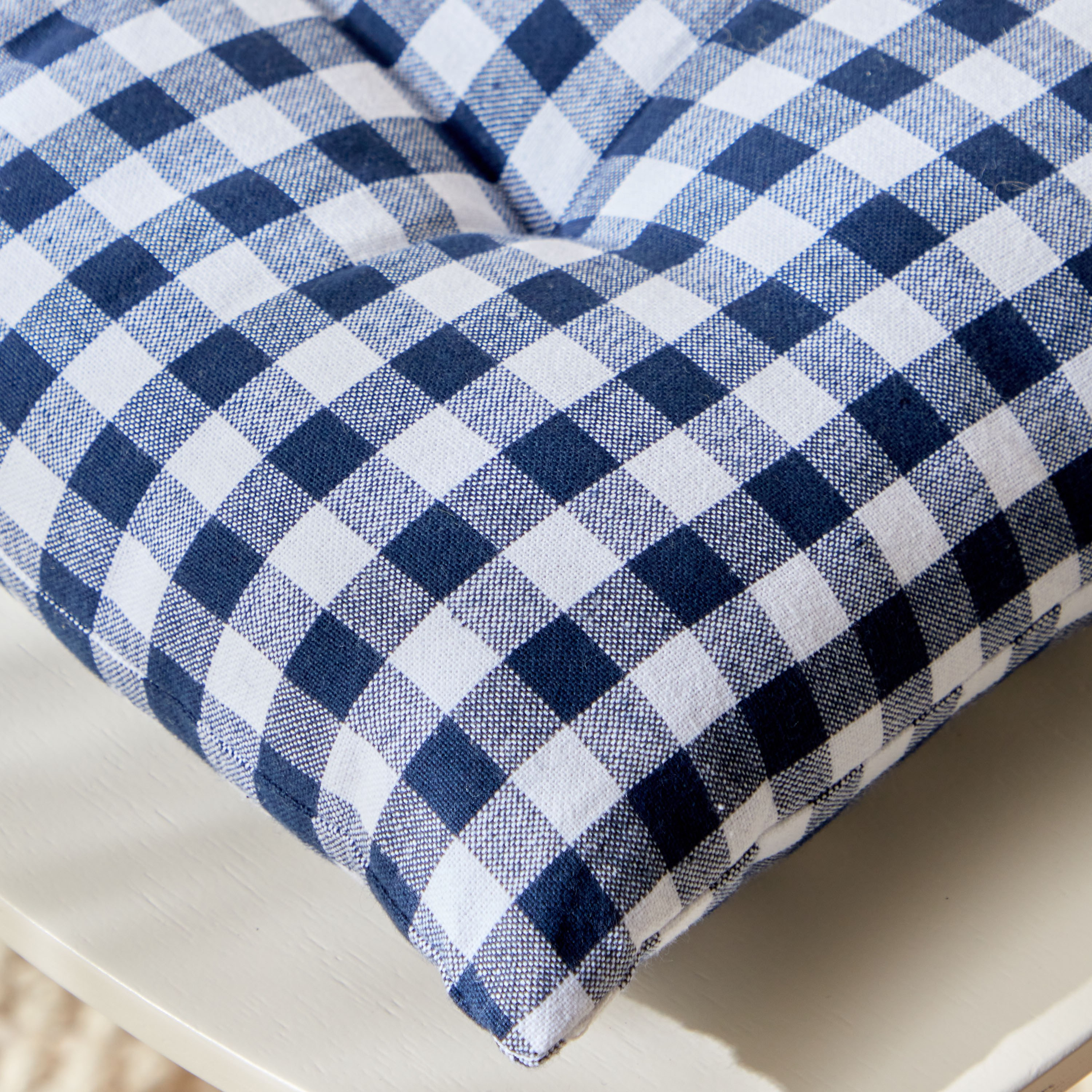 Gingham 2-Piece Chair Pad Set - 40x40 cm-household-cushionsandthrows-chairpads-image-3