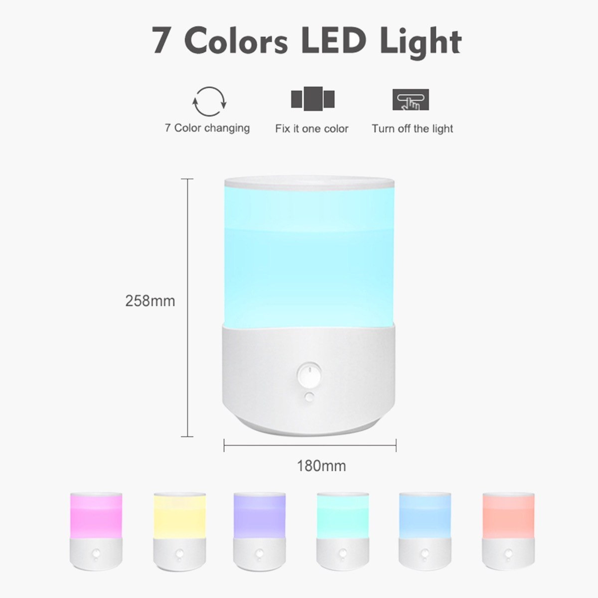 Colour Changing LED Light Humidifier - 2.5 L-household-homefragrance-airrevitalisersandhumidifiers-image-3