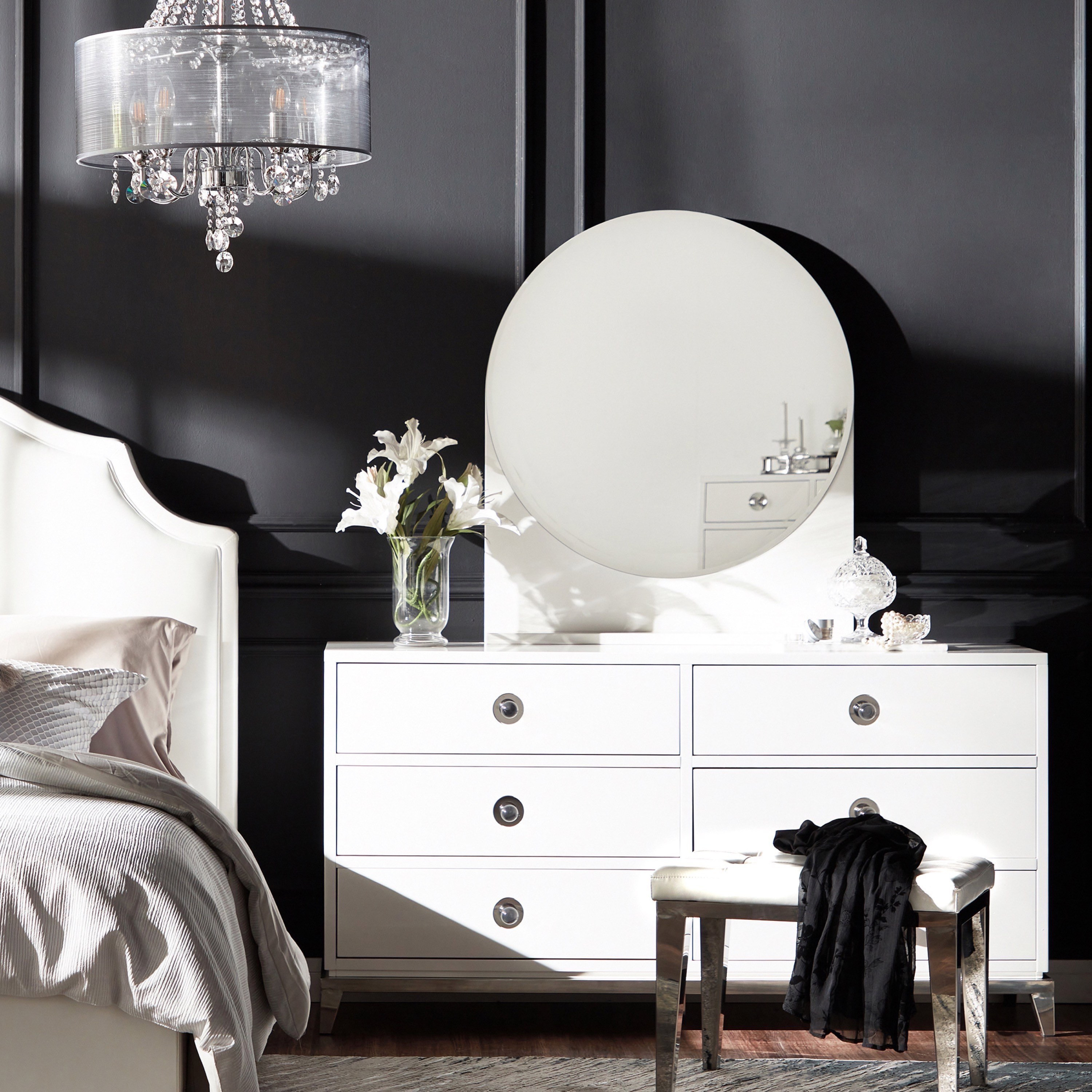 Mirror deals above dresser