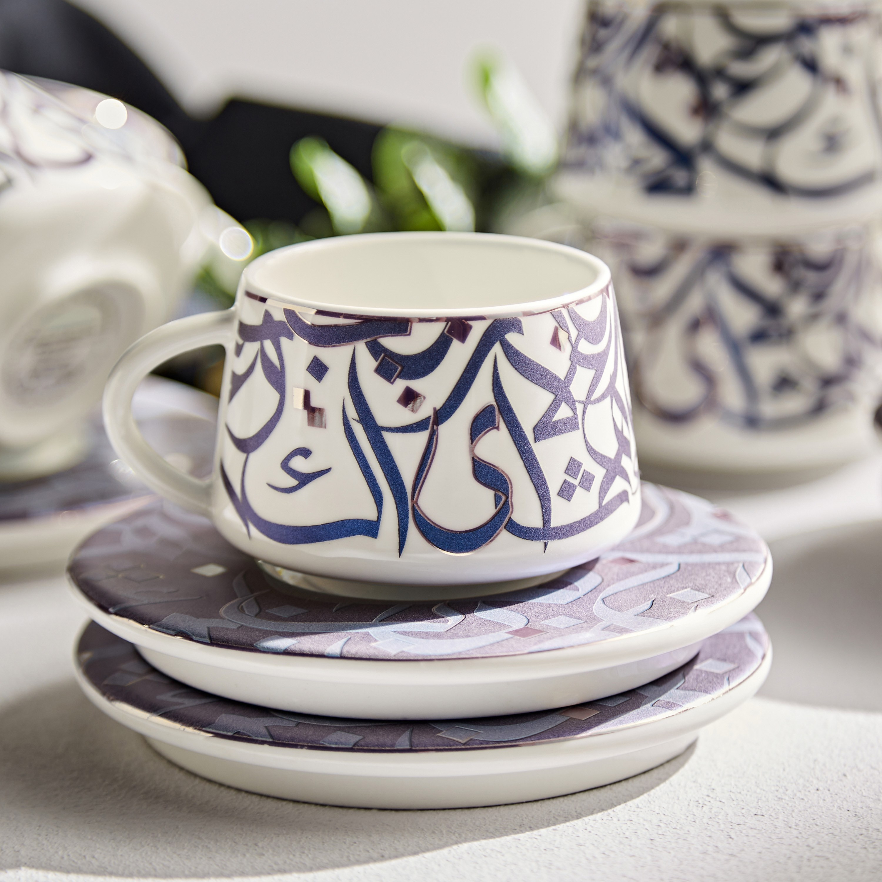 Zen 12-Piece Bone China Espresso Set - 80 ml, Serves 6-household-dining-teaandcoffee-teaandcoffeesets-image-2