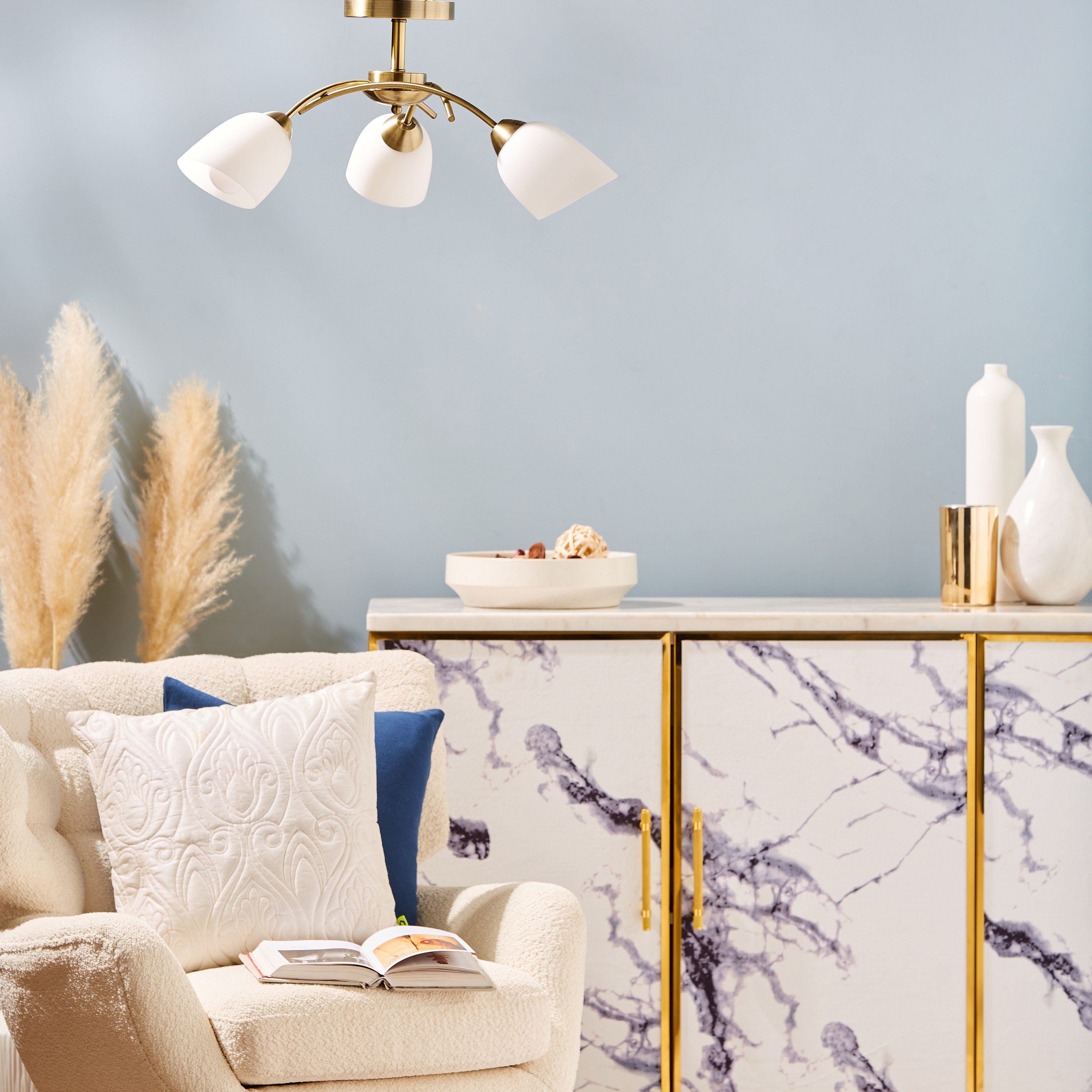 ثريا زجاج 3 لمبات - فيوليتا-household-lighting-ceilinglamps-chandeliers-image-4