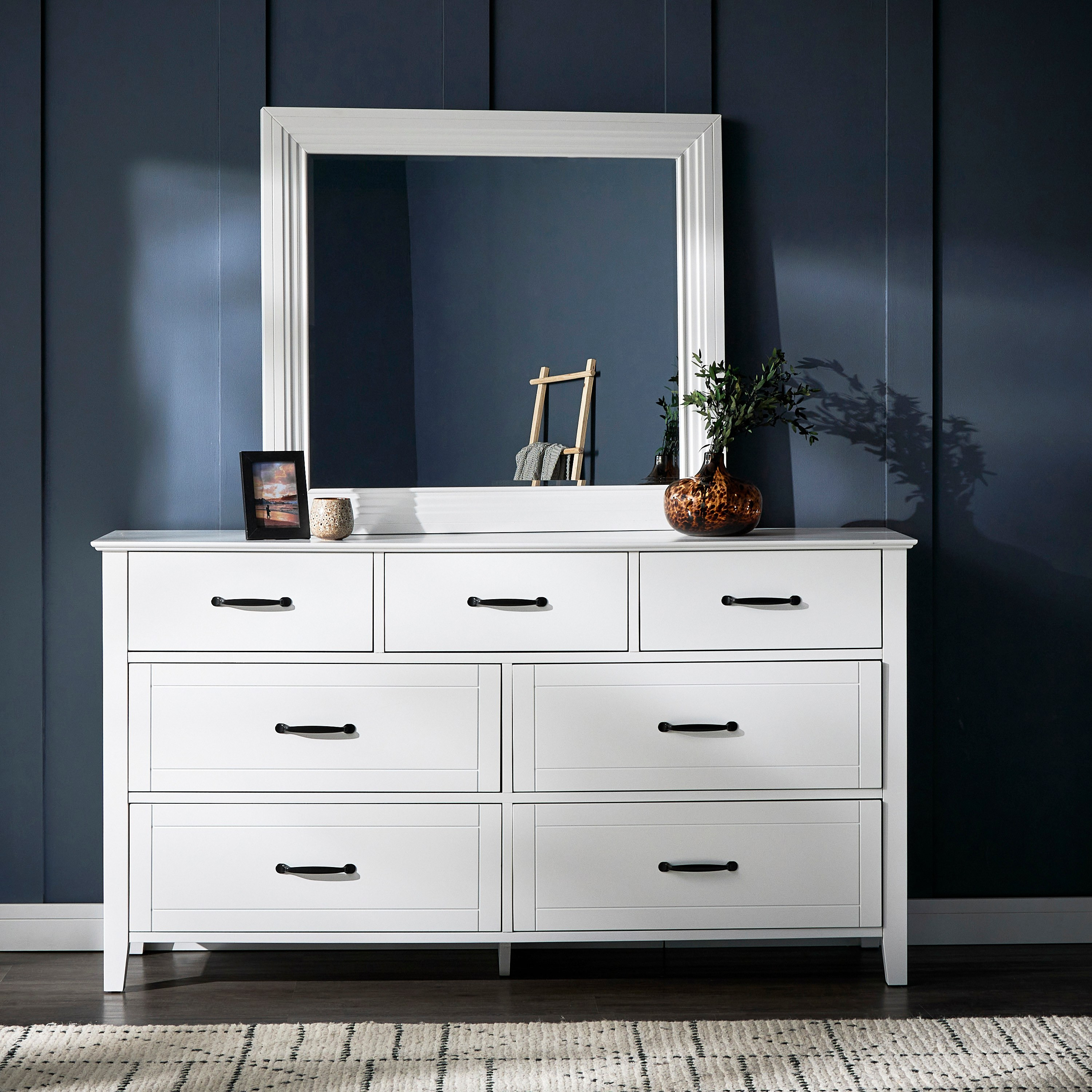 Grey 7 store drawer dresser