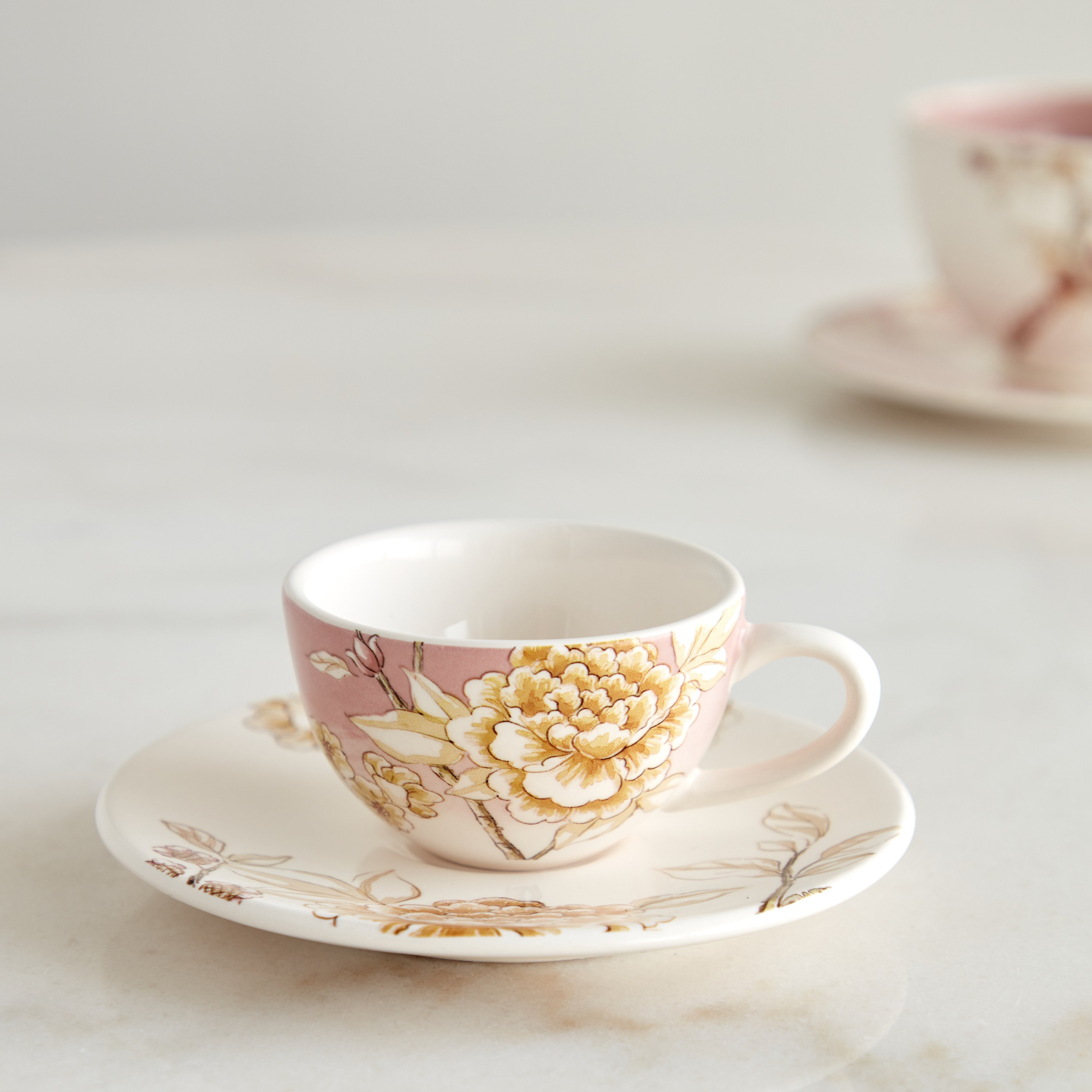 Floraison Espresso Ceramic Cup and Saucer - 90 ml-household-dining-dinnerware-dinnerwarecollections-image-1