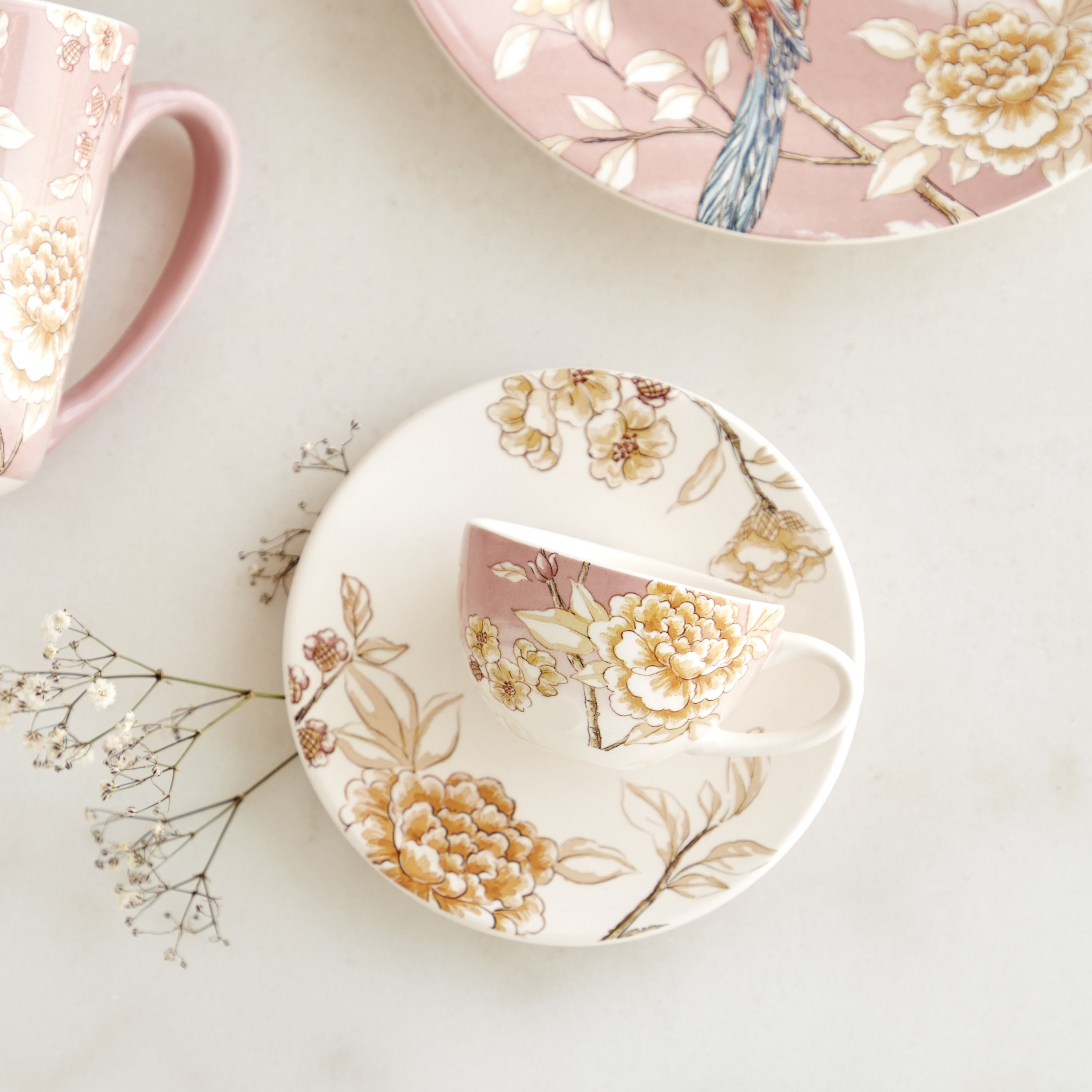 Floraison Espresso Ceramic Cup and Saucer - 90 ml-household-dining-dinnerware-dinnerwarecollections-image-2