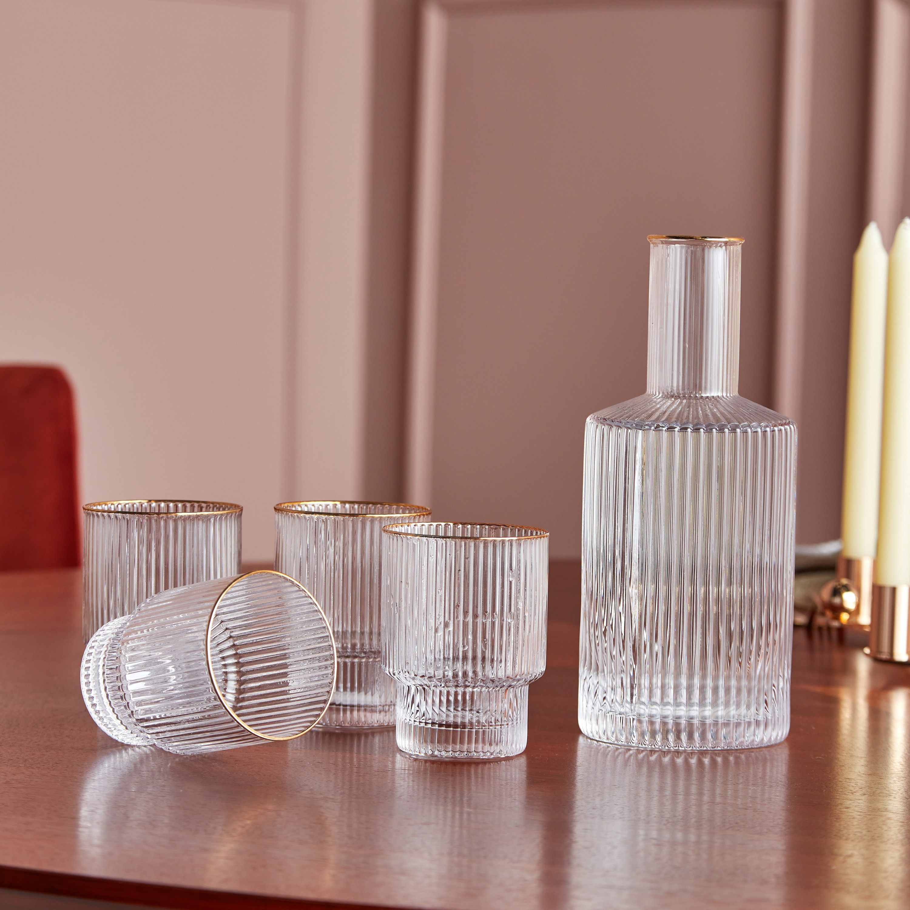 Vintage Optic 5-Piece Decanter Set-household-dining-glassware-drinkingglasses-image-4