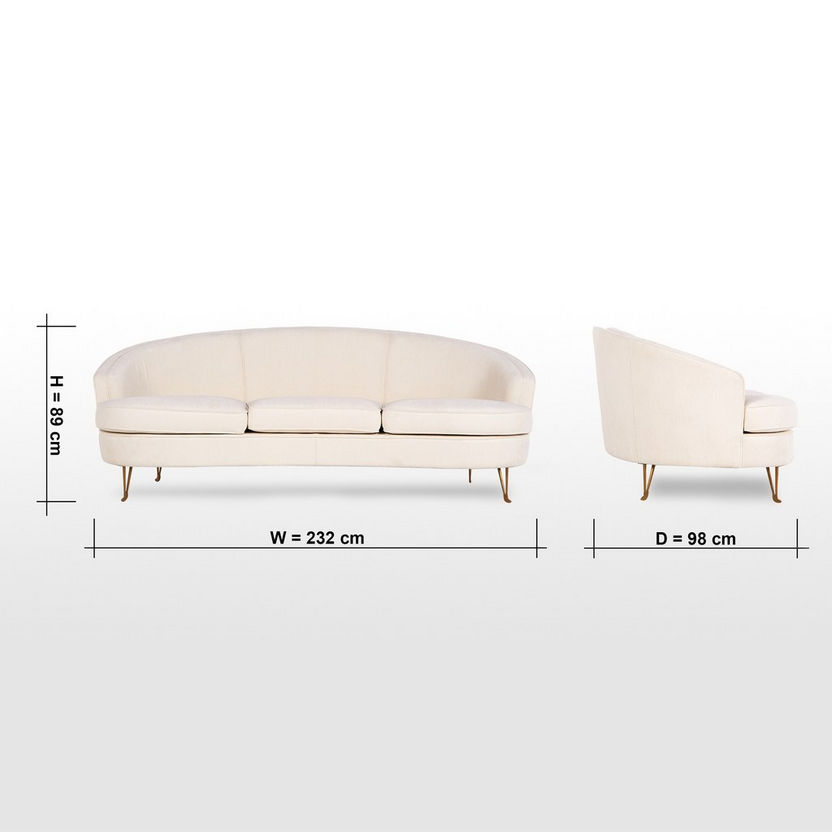 Eloise 3 Seater Fabric Sofa Online
