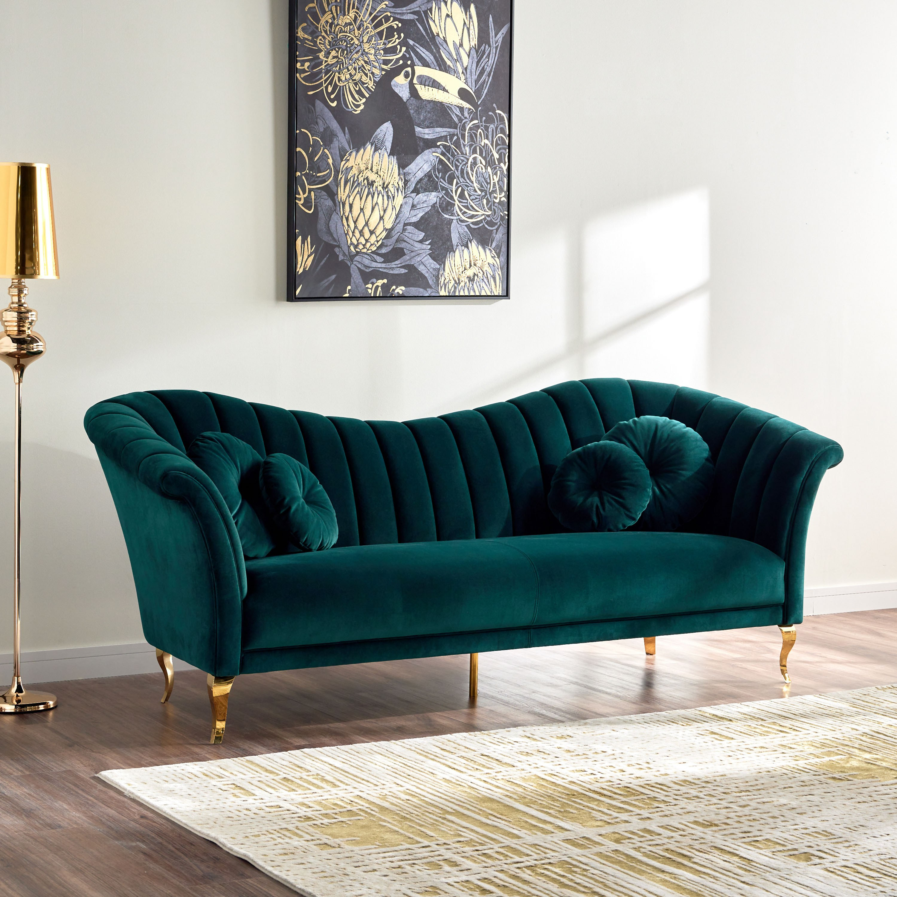 velvet sofa and chair set