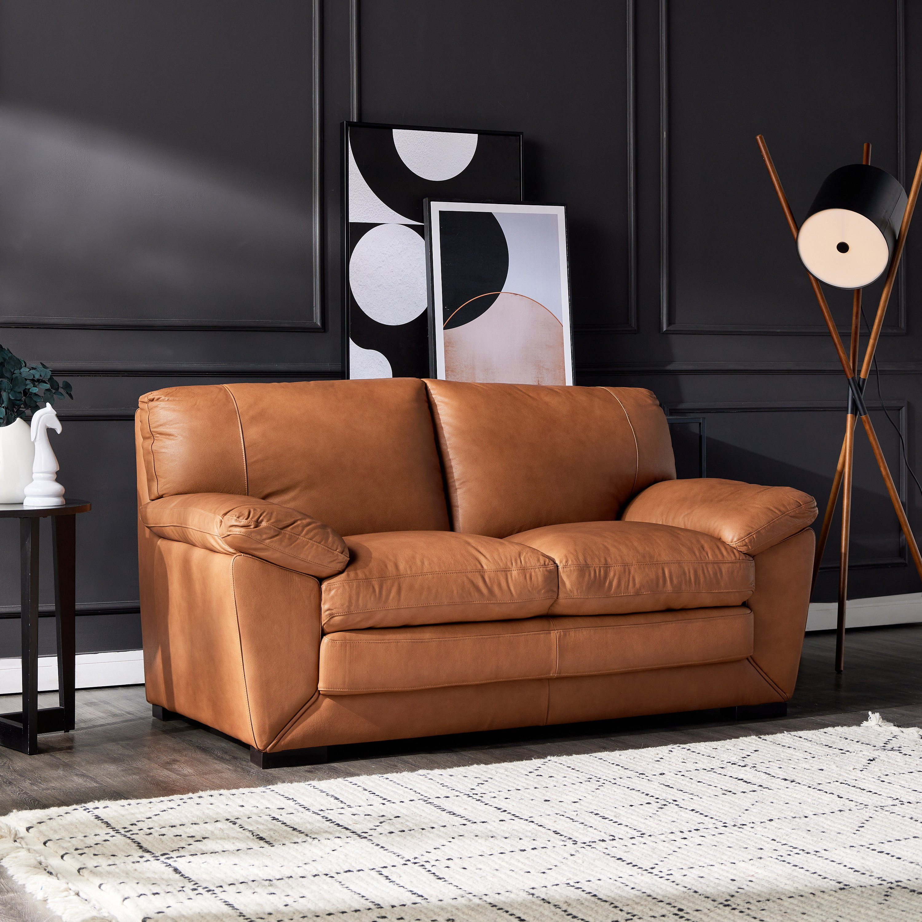 Cheap 2 deals seater leather sofa