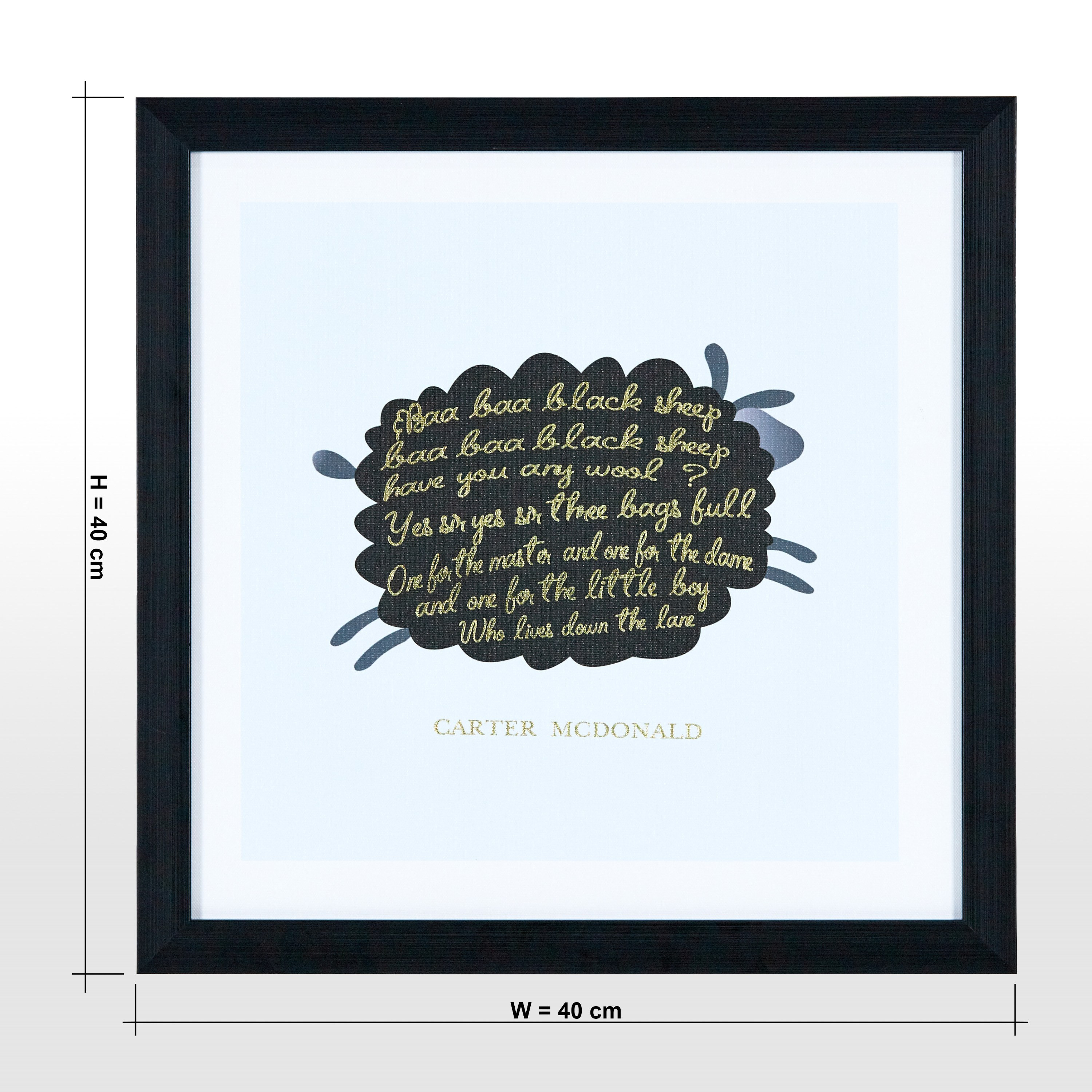 Shop Shaun Framed Canvas Wall Art - 40x40 cm | Homecentre Oman