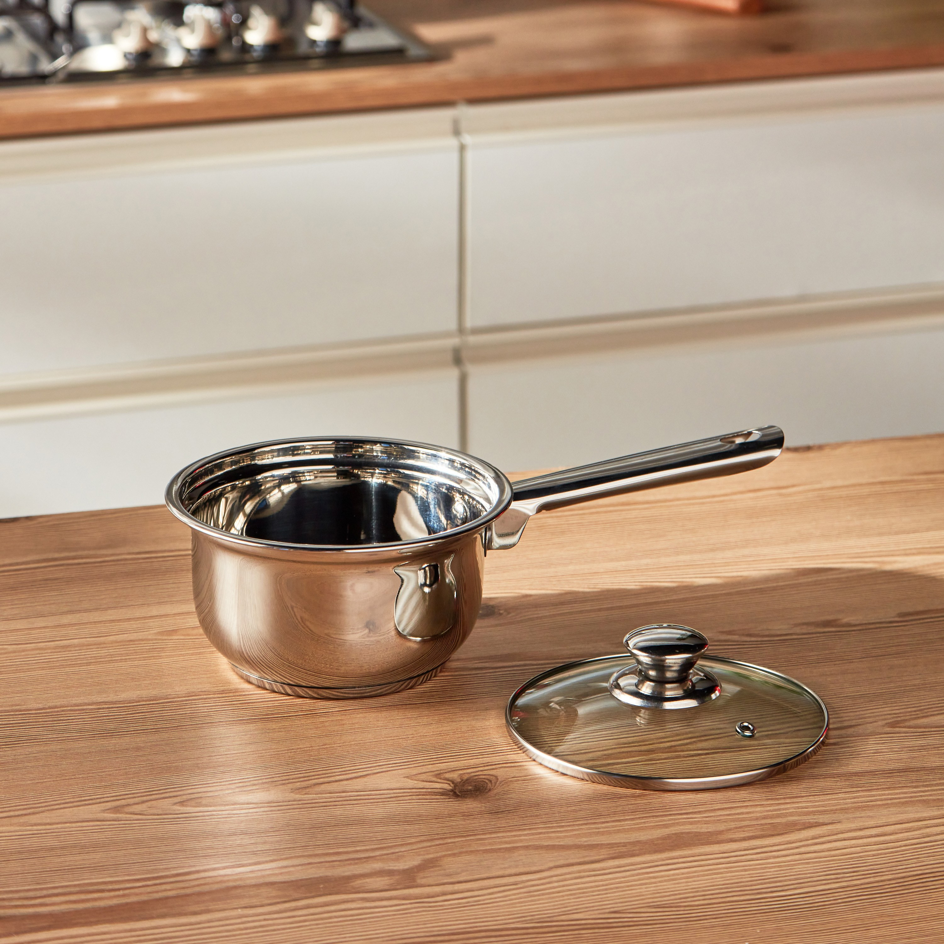 Essential Stainless Steel Sauce Pan - 1.25 L-household-kitchen-cookware-potsandpans-image-2