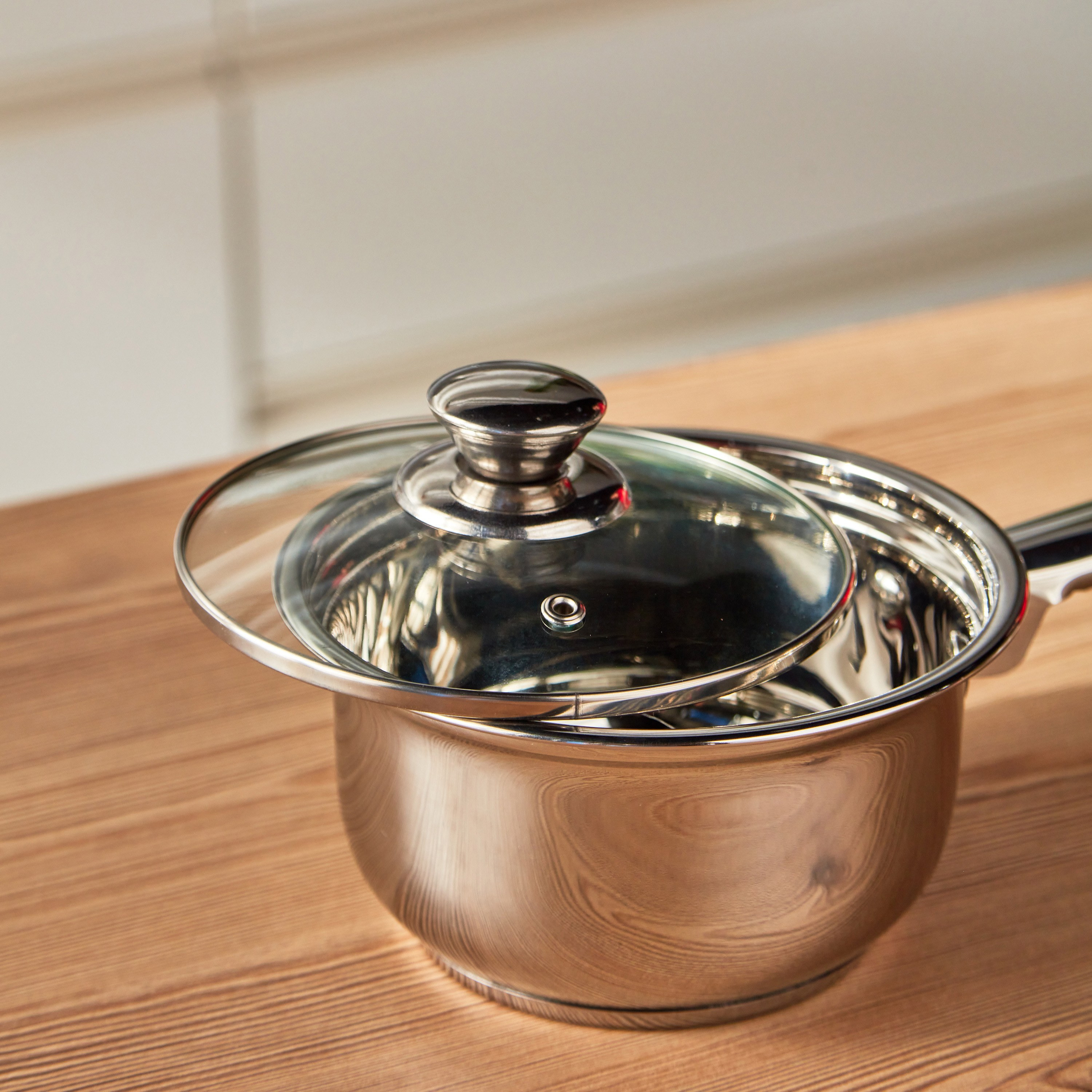 Essential Stainless Steel Sauce Pan - 1.25 L-household-kitchen-cookware-potsandpans-image-3