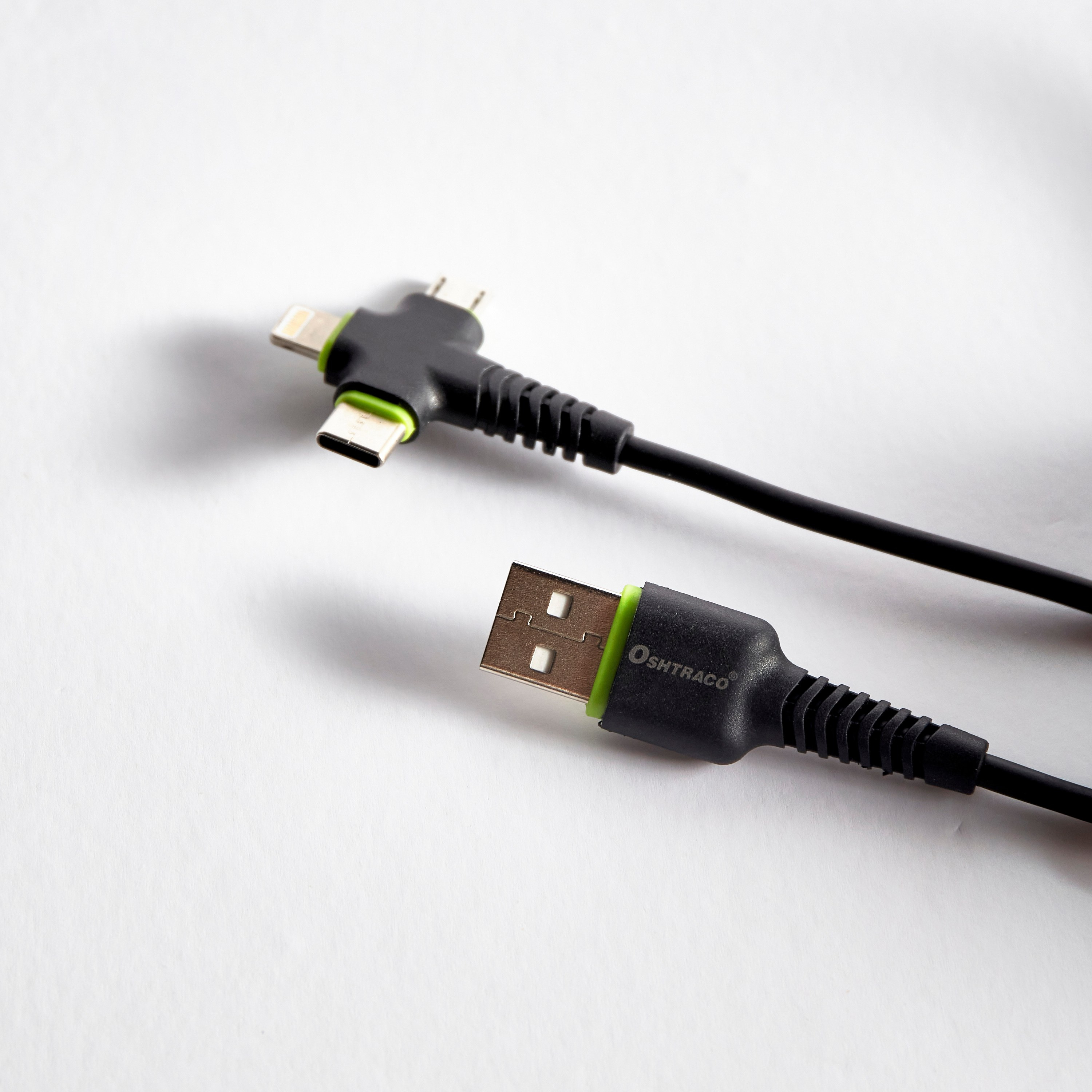 كابل شحن يو إس بي من النوع سي برأس ثلاثية من أوشتراكو-household-lighting-electricalaccessories-image-2