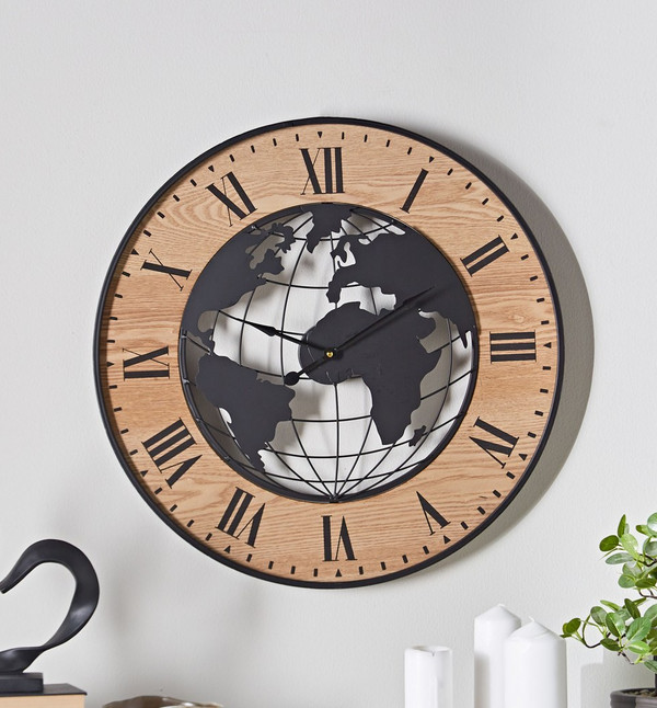 646 Clock Shop MADERA Wall Clock - 60 cm | Home Centre UAE