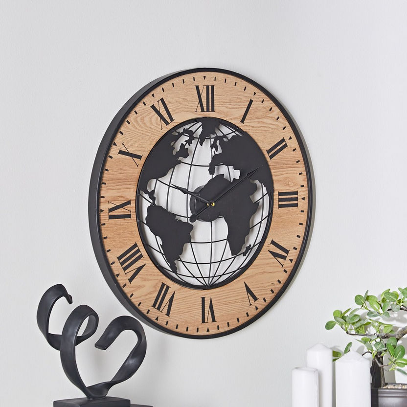 Clock 60 Shop MADERA Wall Clock - 60 cm | Home Centre UAE