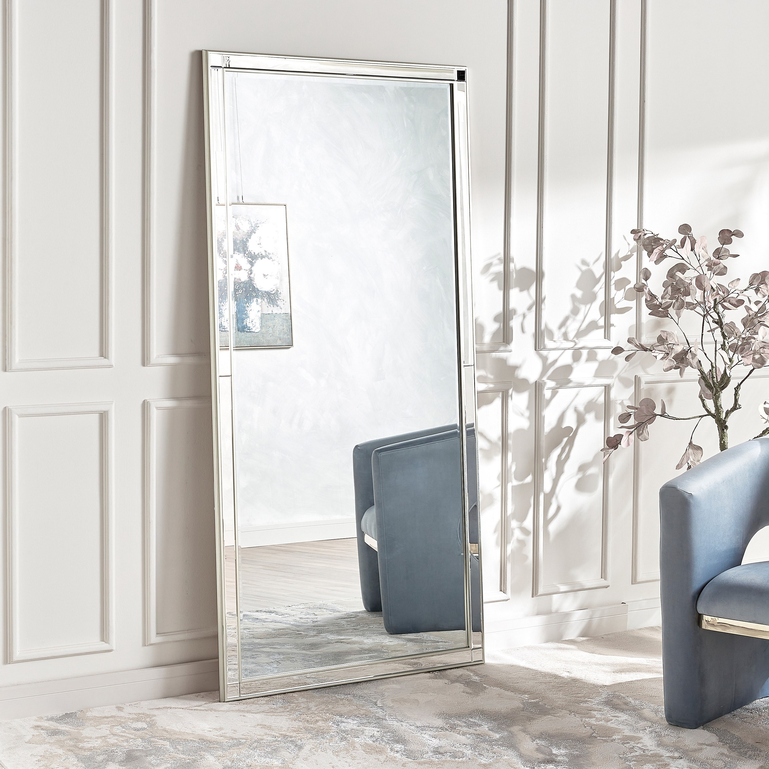 Chelsea Bevelled Leaner Mirror - 191x91 cm-household-walldecorandmirrors-mirrors-floormirrors-image-1