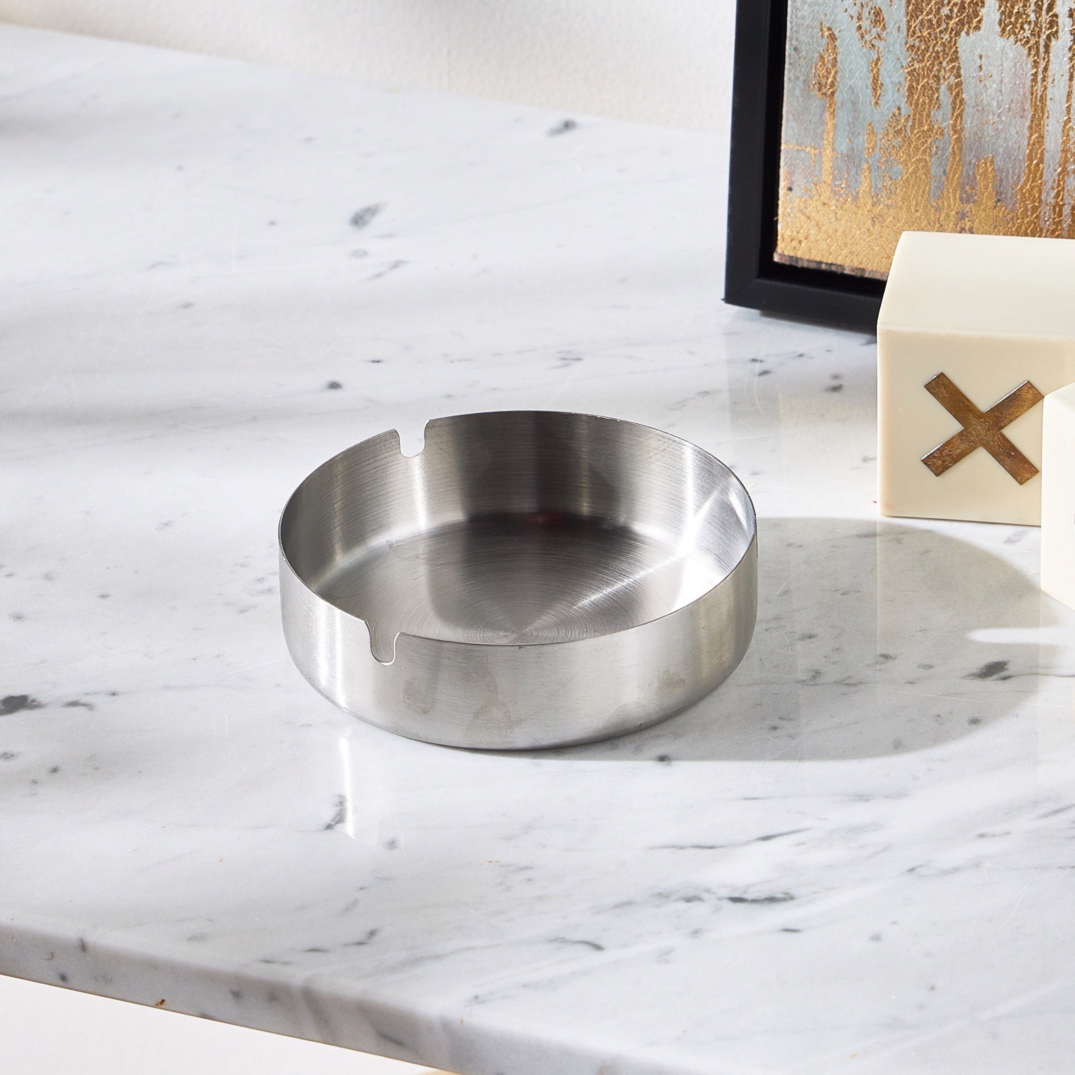 Sterling Stainless Steel Ashtray-household-dining-shopbysolutions-ashtrays-image-1