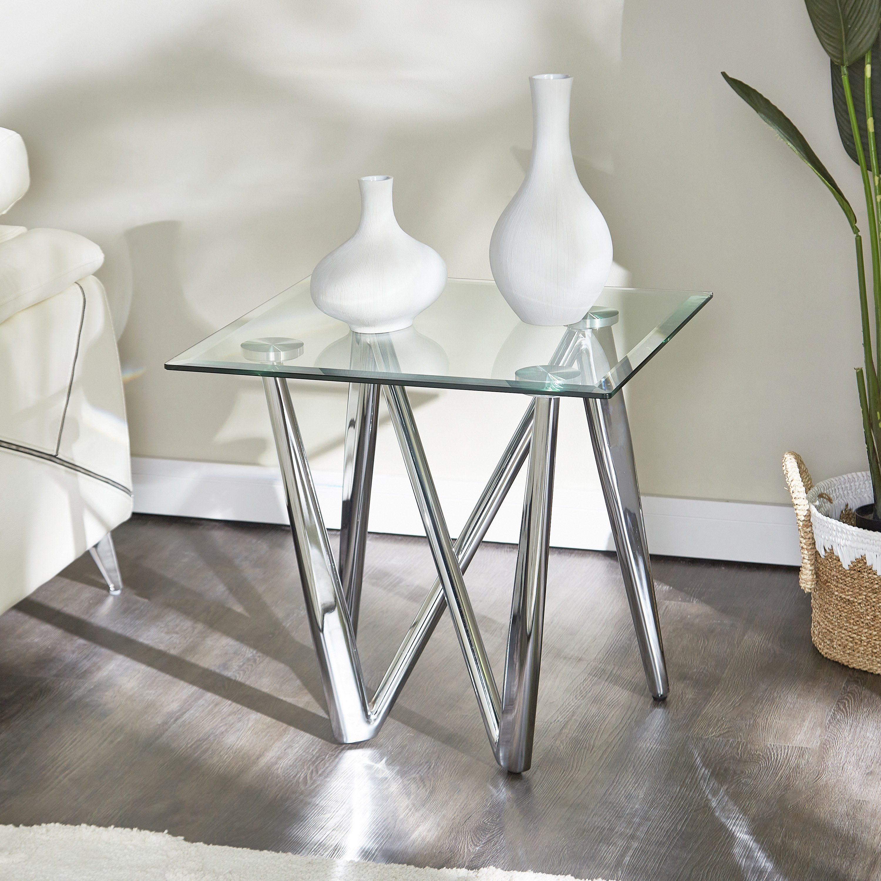 Shop Hazeline Glass Top Side Table | Home Centre Kuwait