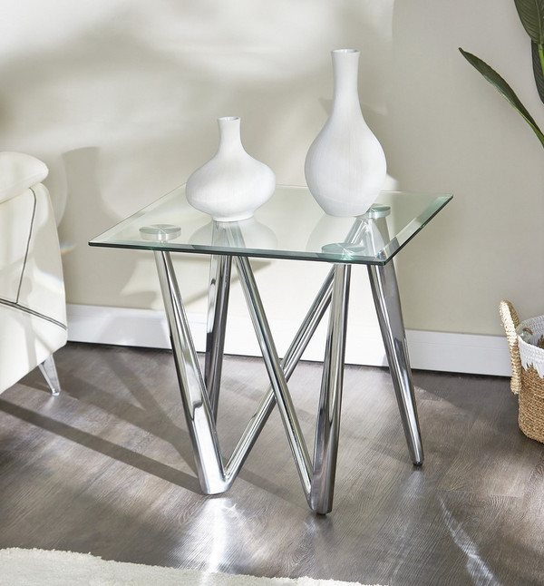 Glass Table Kuwait Shop Hazeline Glass Top Side Table | Home Centre Kuwait