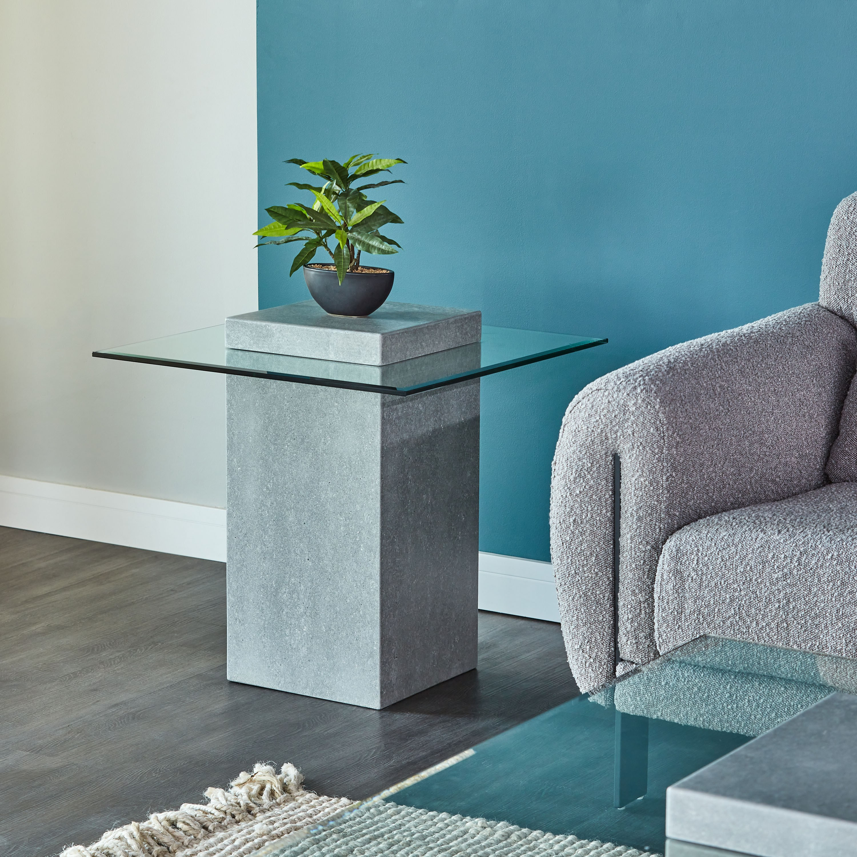 Glass Table Kuwait Shop Aruba Glass Top Side Table | Homecentre Kuwait